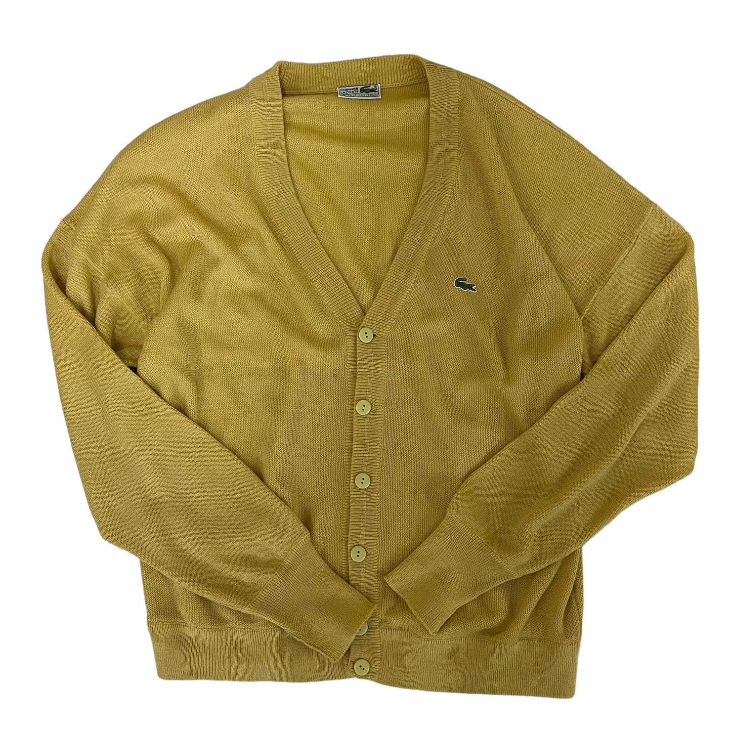 GC416 LACOSTE CHEMISE カーディガン 羽織り イエロー メンズ