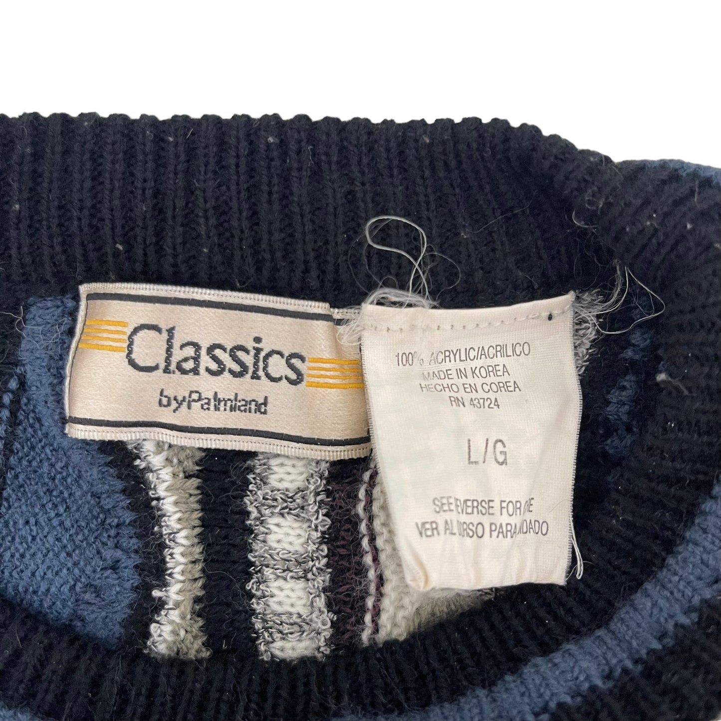 GC195 Classics by Palmland ニット セーター トップス ネイビー系 メンズ サイズL