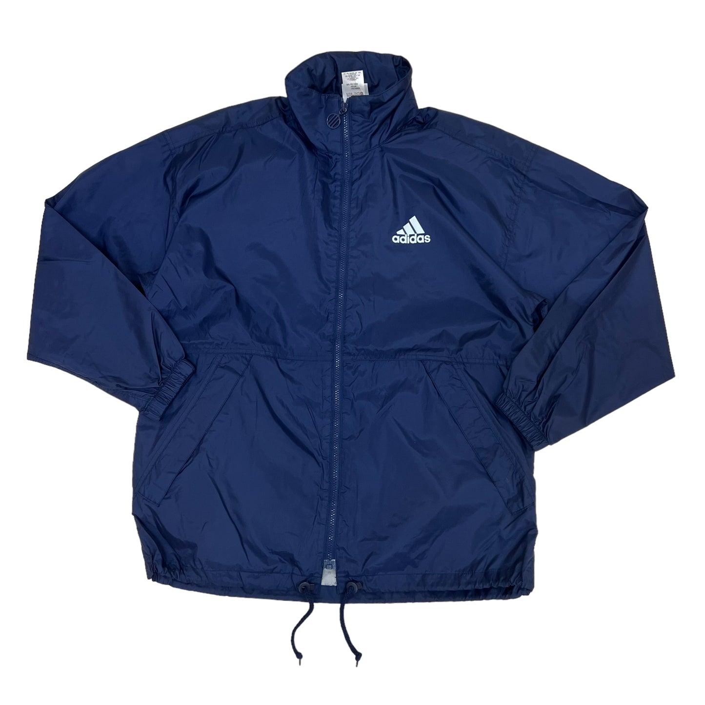 GM149 adidas アディダス 長袖 ジップアップ ナイロン ジャケット 上着 羽織り トップス ネイビー メンズ S