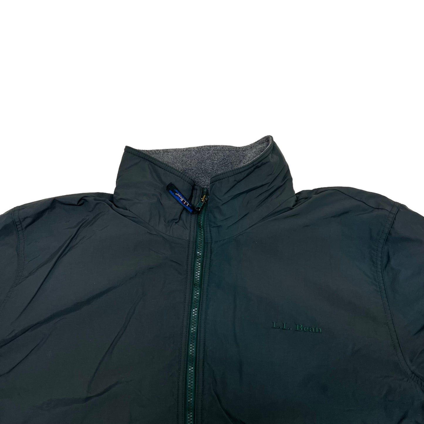 GM89 L.L.Bean エルエルビーン 長袖 ジップアップ ナイロンジャケット ダークグリーン メンズ XL