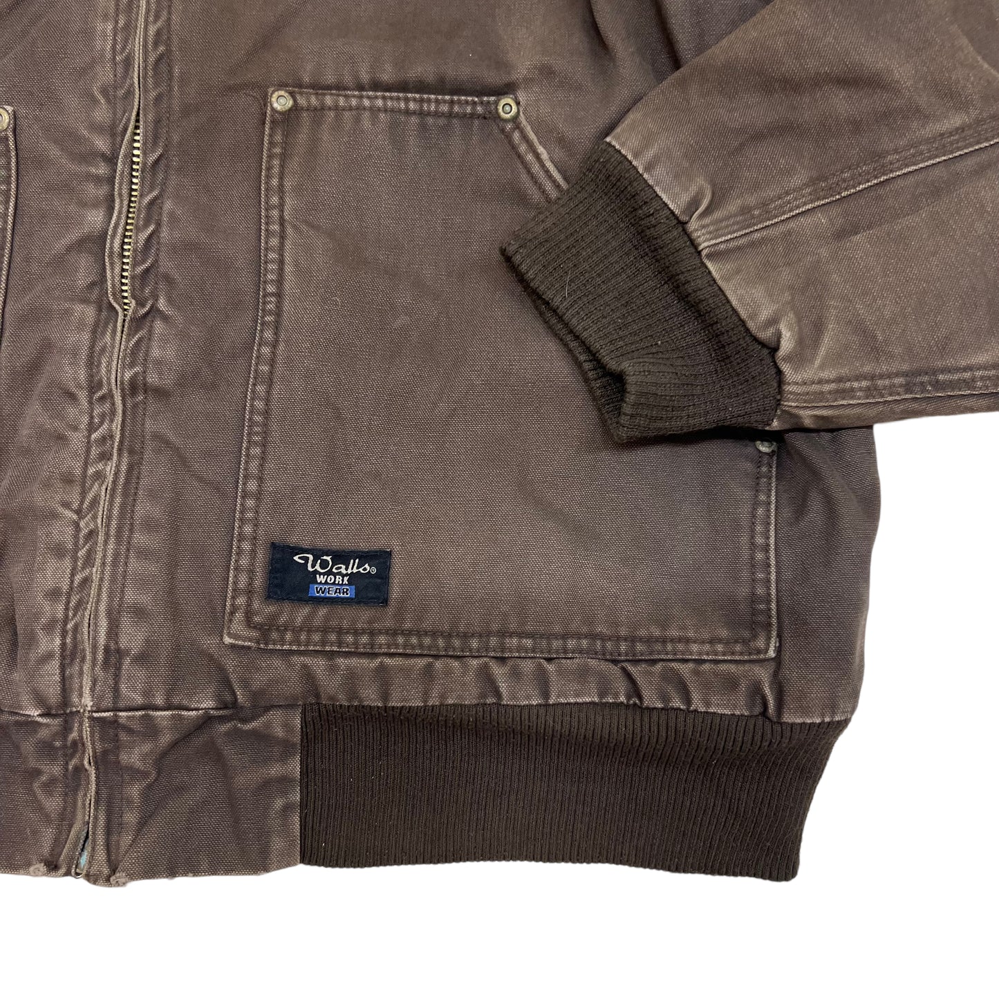 GM4 Wallo WORK WEAR ワークジャケット ジップアップ 焦茶系 メンズ サイズ XL