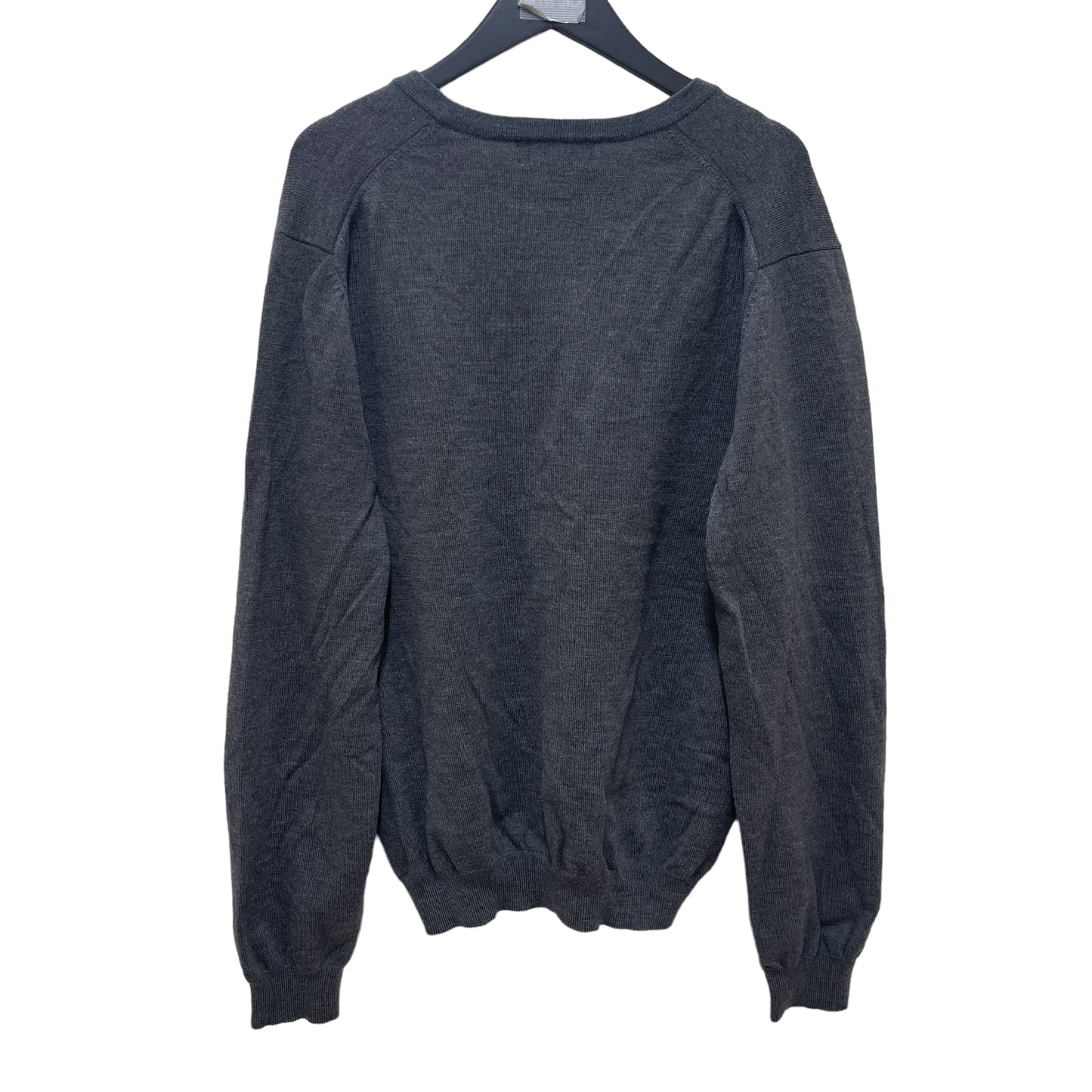 GC458 Brooks Brothers ウールニット ニットトップス プルオーバー Vネック トップス グレー メンズ サイズL