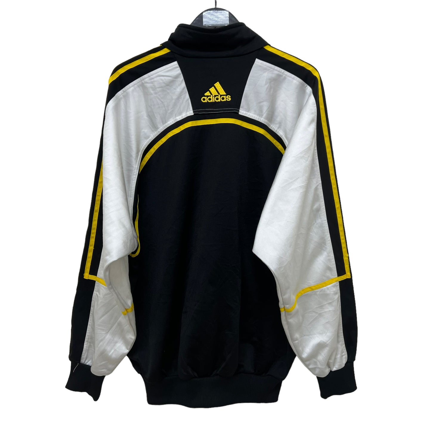GM222 adidas アディダス 長袖 ジップアップ ジャージ 上着 羽織り トップス ブラック系 メンズ S