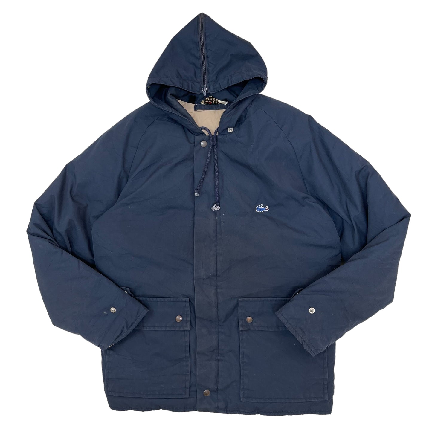GC327 LACOSTE IZOD ナイロンジャケット ジャケット ジップアップ ネイビー メンズ サイズM