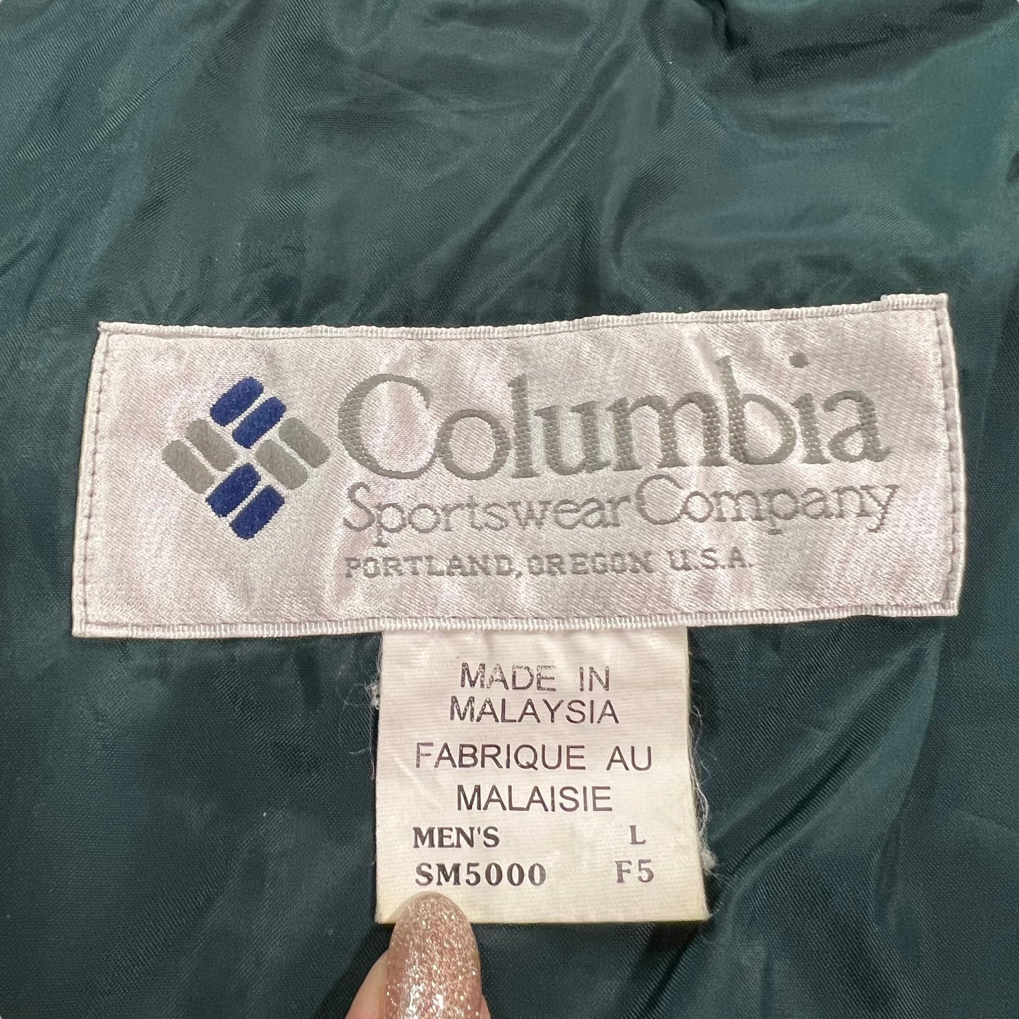 GM98 Columbia コロンビア 長袖 ジップアップ ナイロン ジャケット ブラック メンズ L