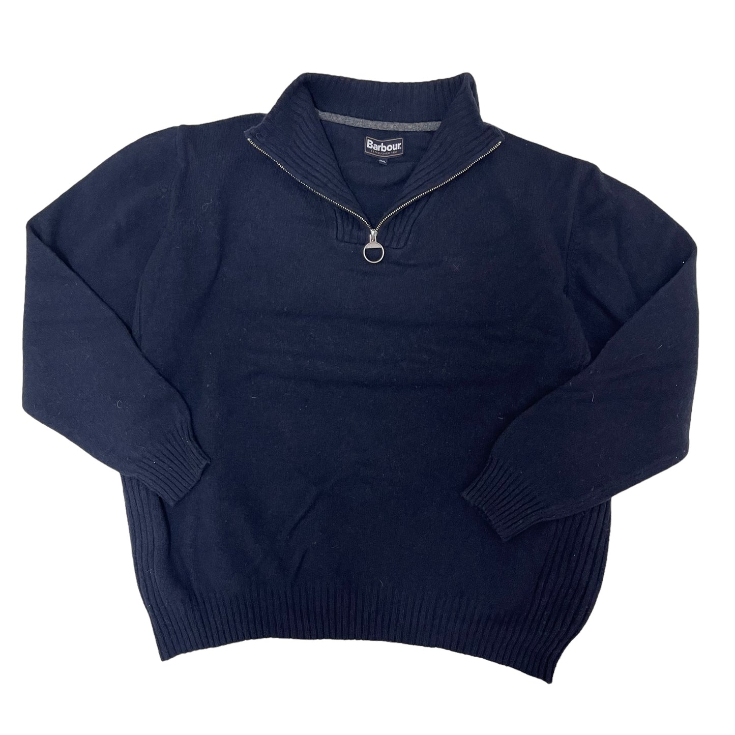 GC235 Barbour ニット セーター ハーフジップアップ トップス ネイビー メンズ サイズXXL