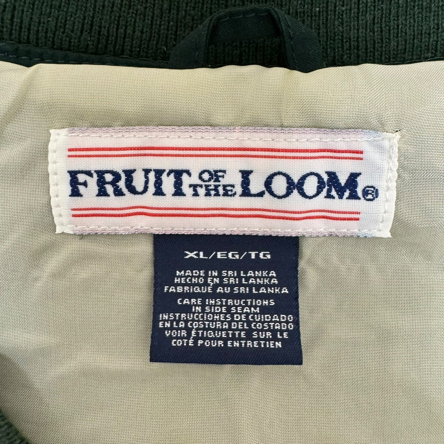 GC925 FRUIT OF THE LOOM プルオーバートップス ナイロントップス トップス Vネック グリーン メンズ サイズXL