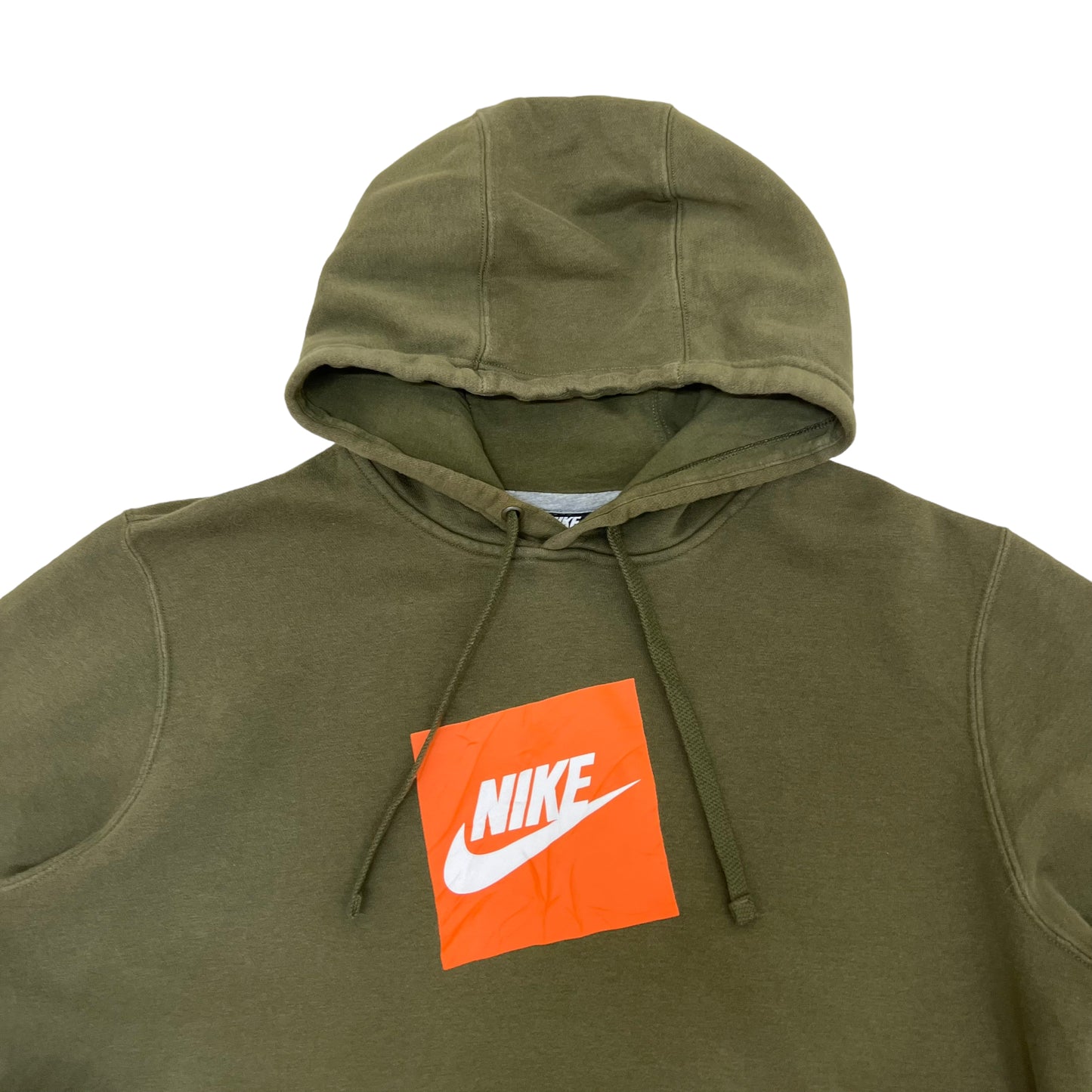 GM142 NIKE ナイキ 長袖 スウェット パーカー トップス プルオーバー フーディー カーキ系 メンズ M