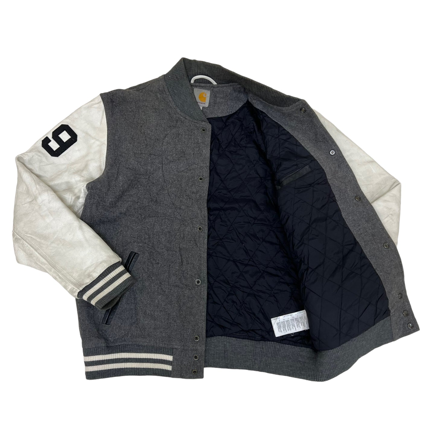 GM128 Carhartt カーハート 長袖 スナップボタン ジャケット 上着 羽織り トップス グレー系 メンズ L
