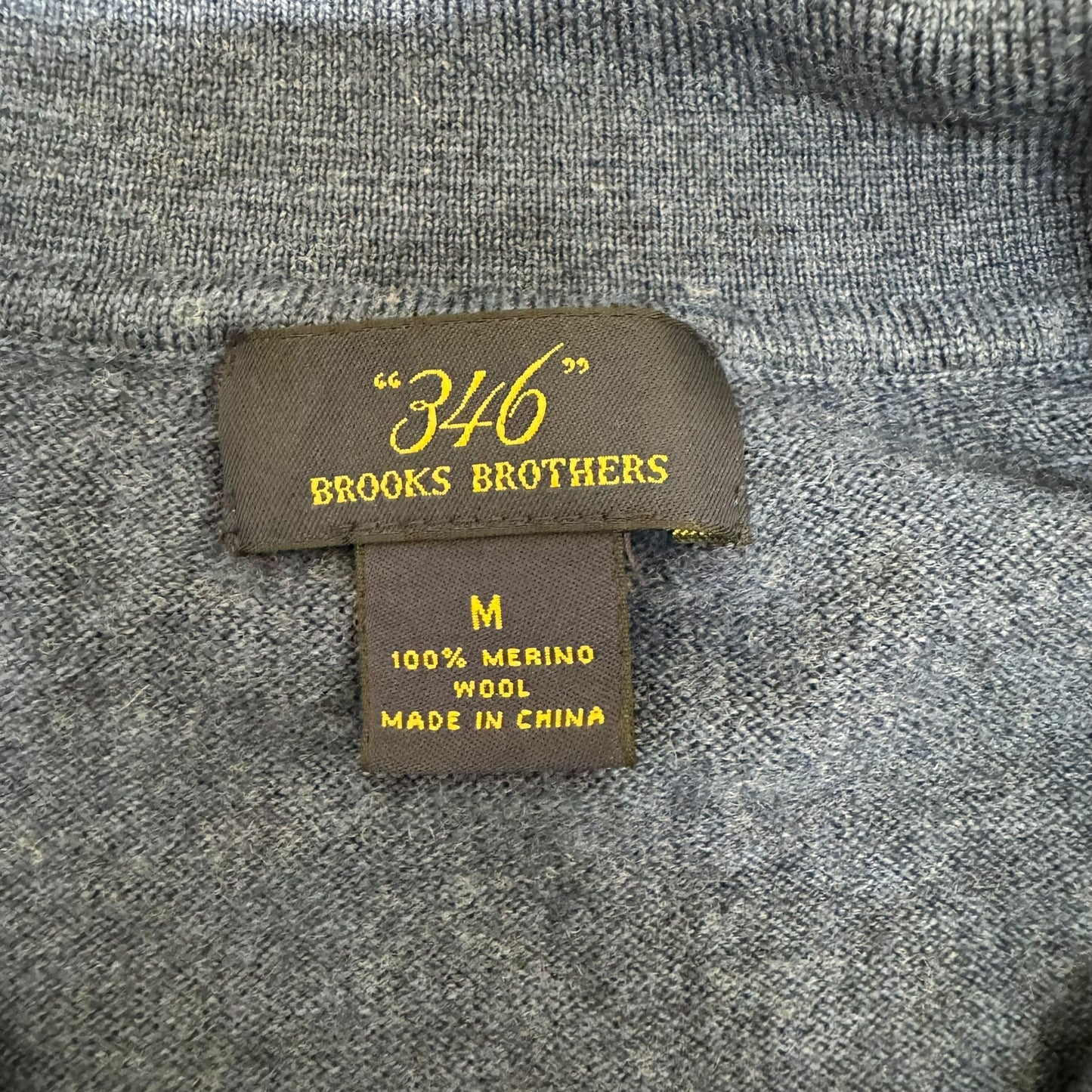 GC880 BROOKS BROTHERS 346ブルックスブラザーズ ニットセーター ウールニット ニット ハーフボタン インディゴブルー メンズ サイズM