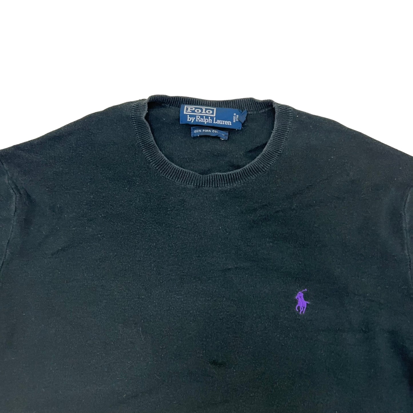 GM273 POLO RALPH LAUREN ポロラルフローレン 長袖 ニット トップス ブラック系 メンズ L