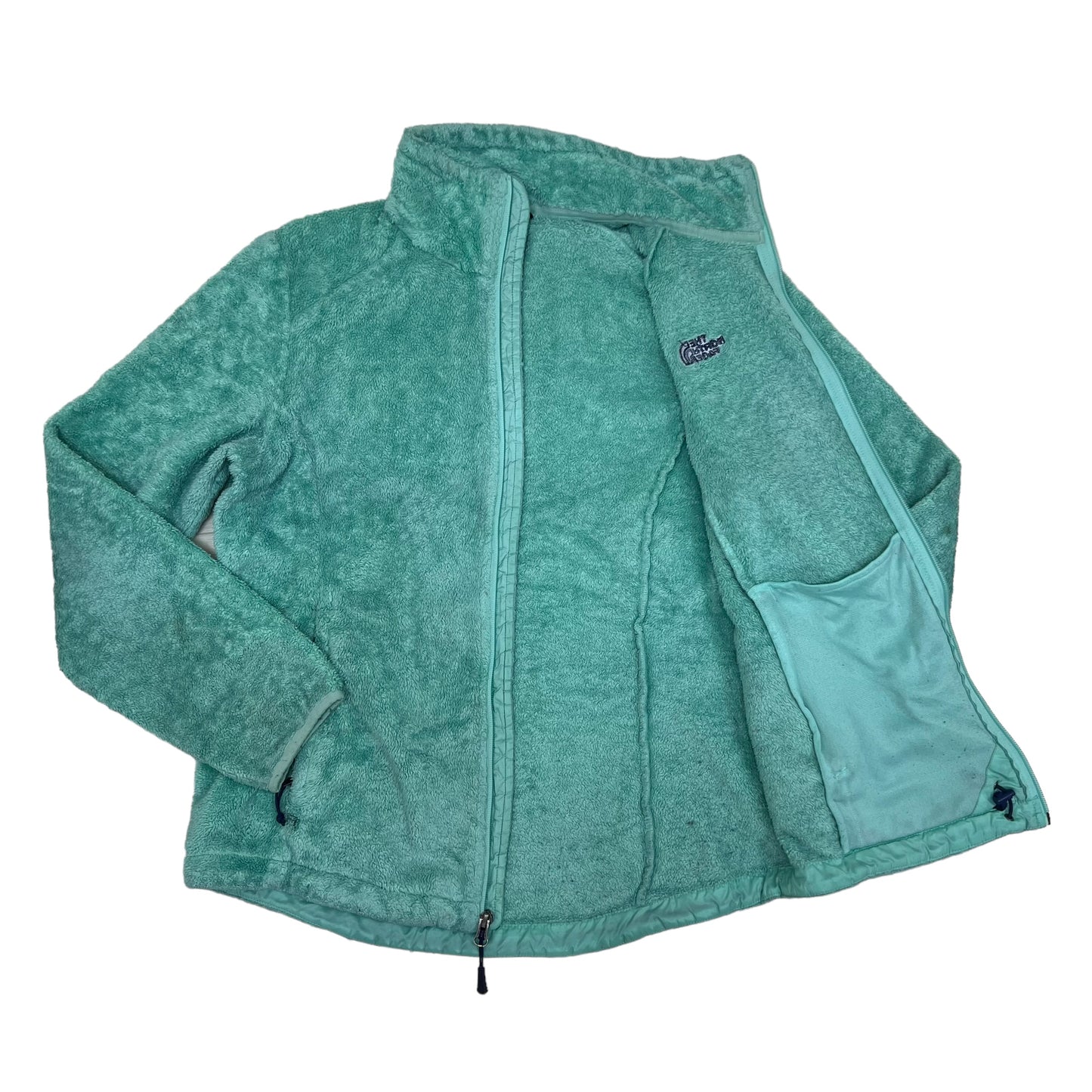 GM378 THE NORTH FACE ザノースフェイス 長袖 ジップアップ フリース ジャケット 上着 羽織り トップス グリーン系 レディース M