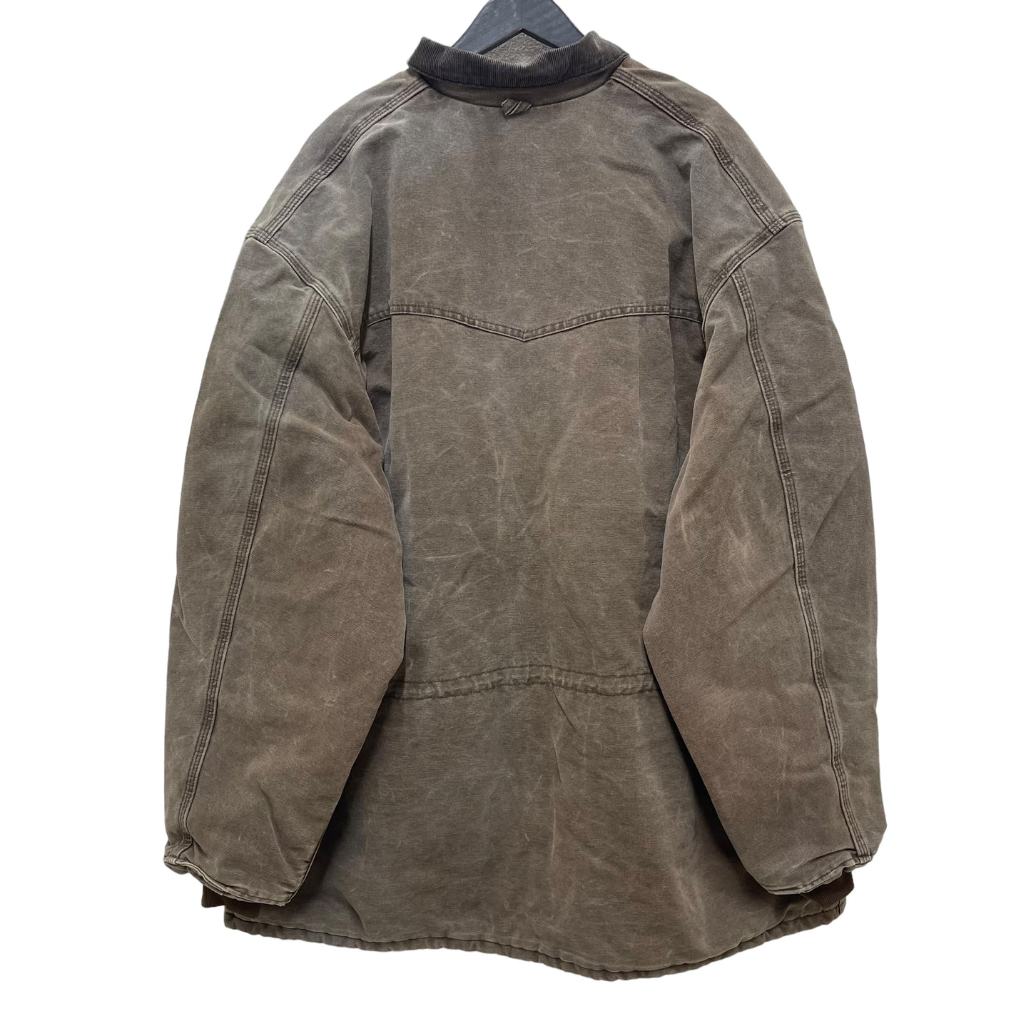 GC258 USA製 carhartt ダックジャケット ダック地 ジャケット 羽織り ブラウン メンズ サイズ2XL