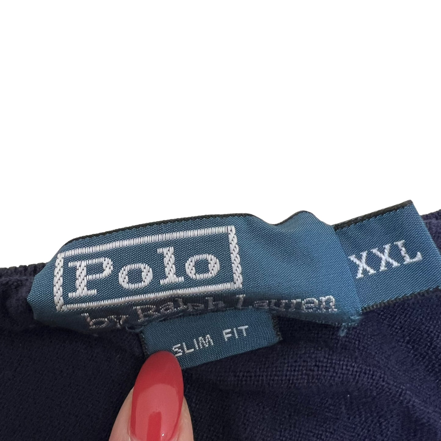 GM281 POLO RALPH LAUREN ポロラルフローレン 長袖 ニット トップス ネイビー メンズ XXL