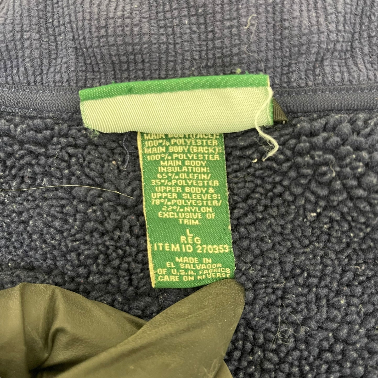 GC302 L.L.Bean フリーストップス トップス ジップアップ ネイビー メンズ サイズL