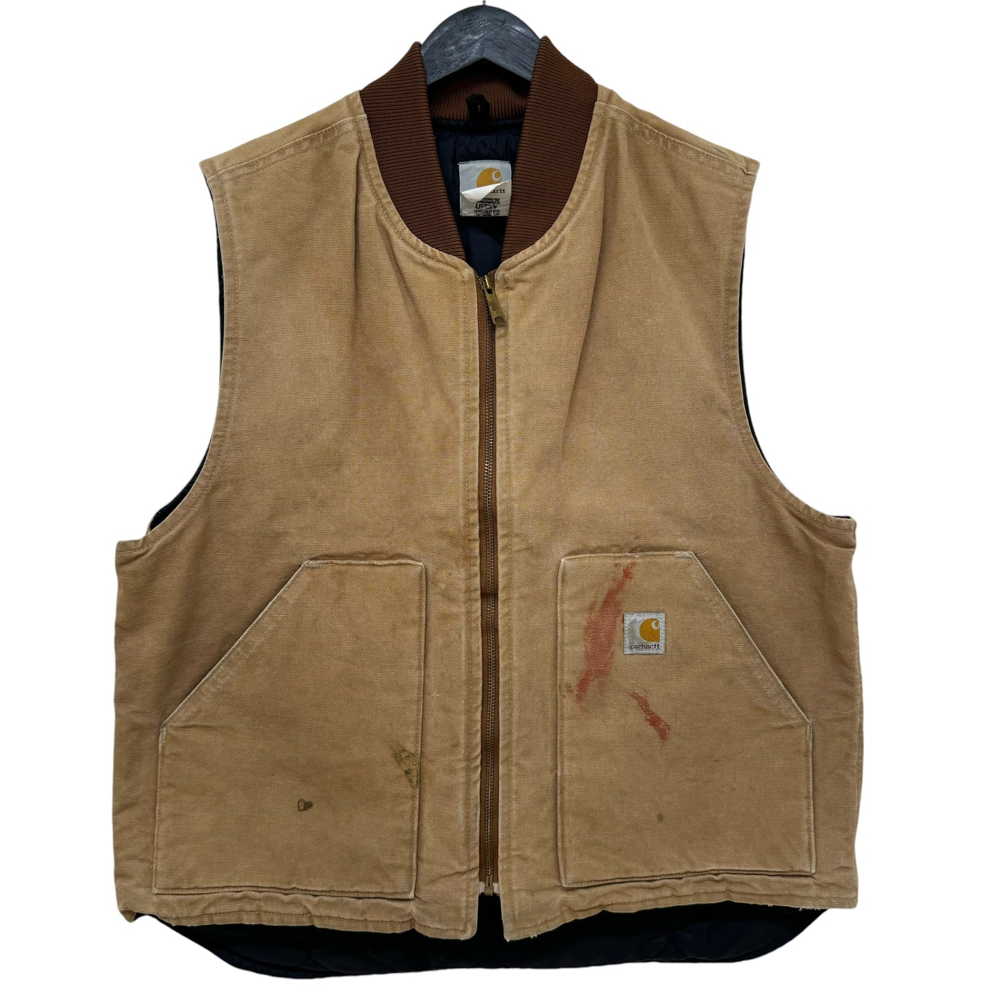 GC937 Carhartt カーハート ベスト ダックベスト ダック地 内側キルティング ベージュ メンズ