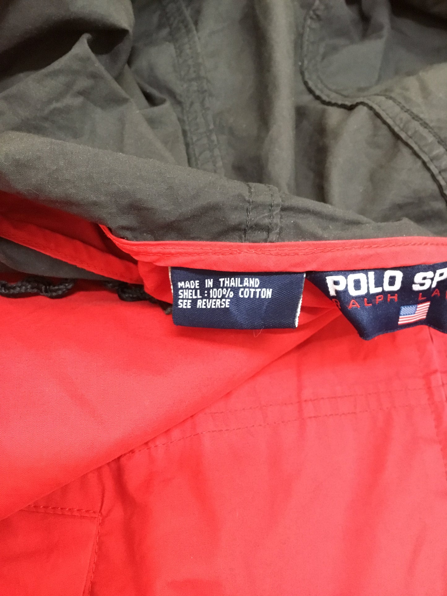 GC941 POLO SPORT RALPH LAUREN ポロスポーツ コットンジャケット コットン 綿 100% フーディージャケット ジップアップジャケット ジャケット 長袖 レッド メンズ サイズXL