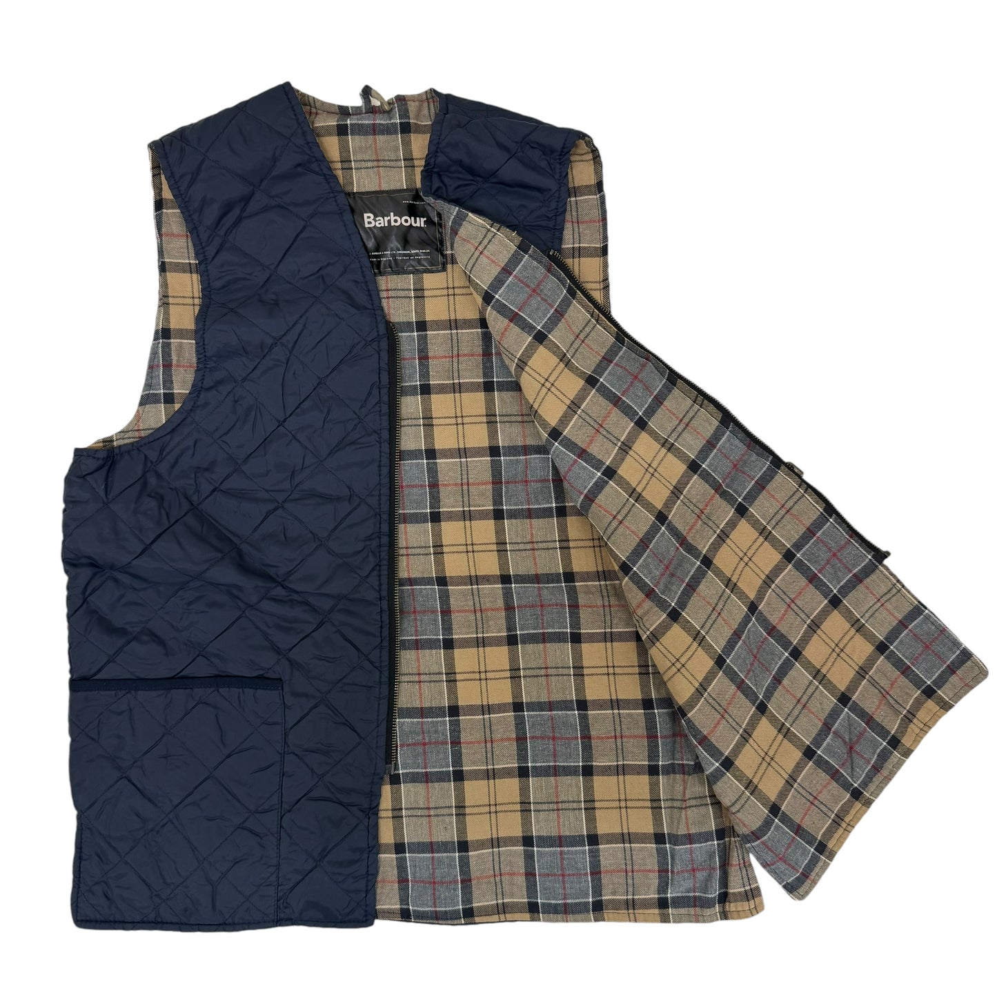 GC924 Barbour バブアー 2WAYベスト キルティングベスト リバーシブル ベスト ベスト トップス 羽織り ネイビー×ブラウン メンズ