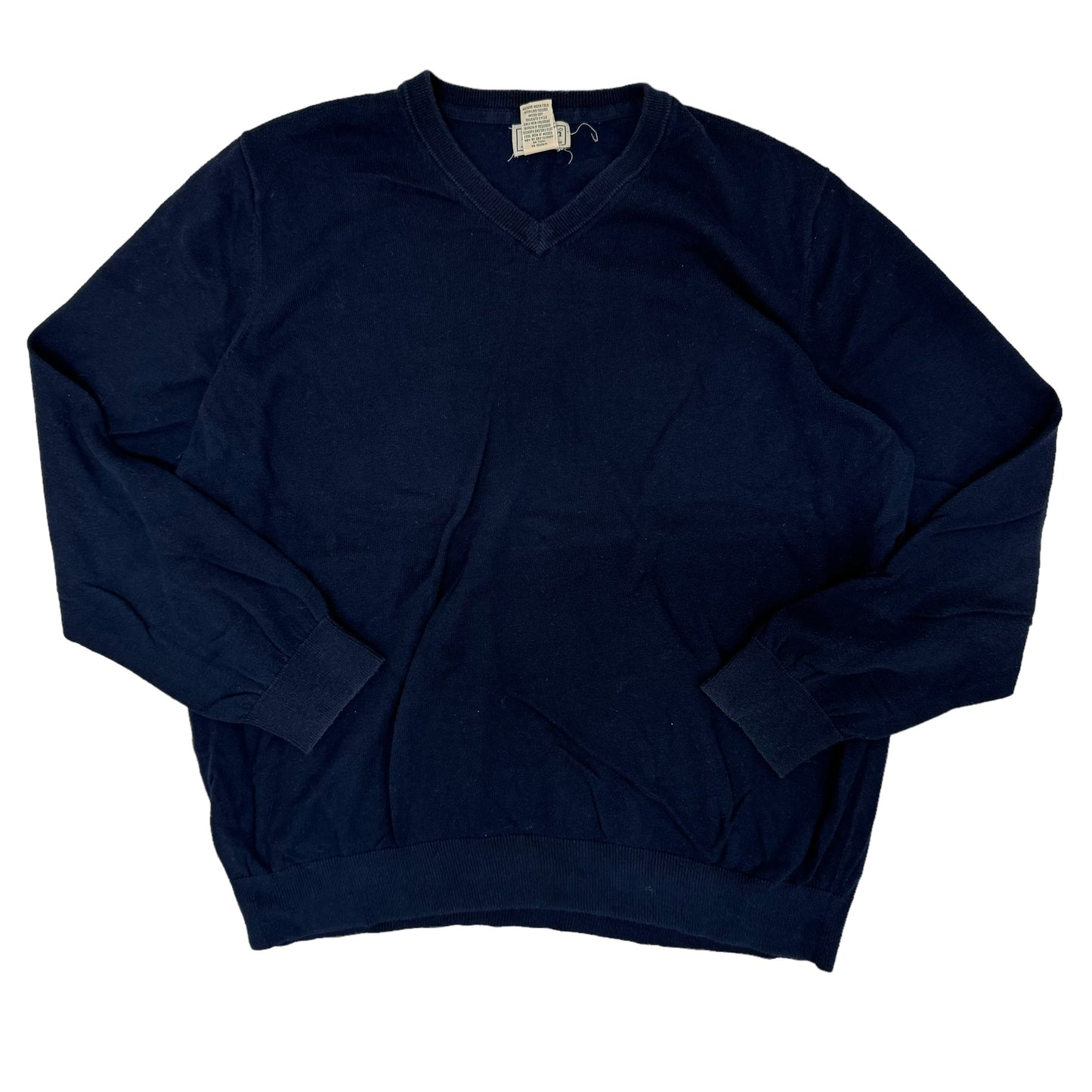 GC874 L.L.Bean エルエルビーン ニットセーター ニット セーター Vネック 長袖 ネイビー メンズ サイズXL
