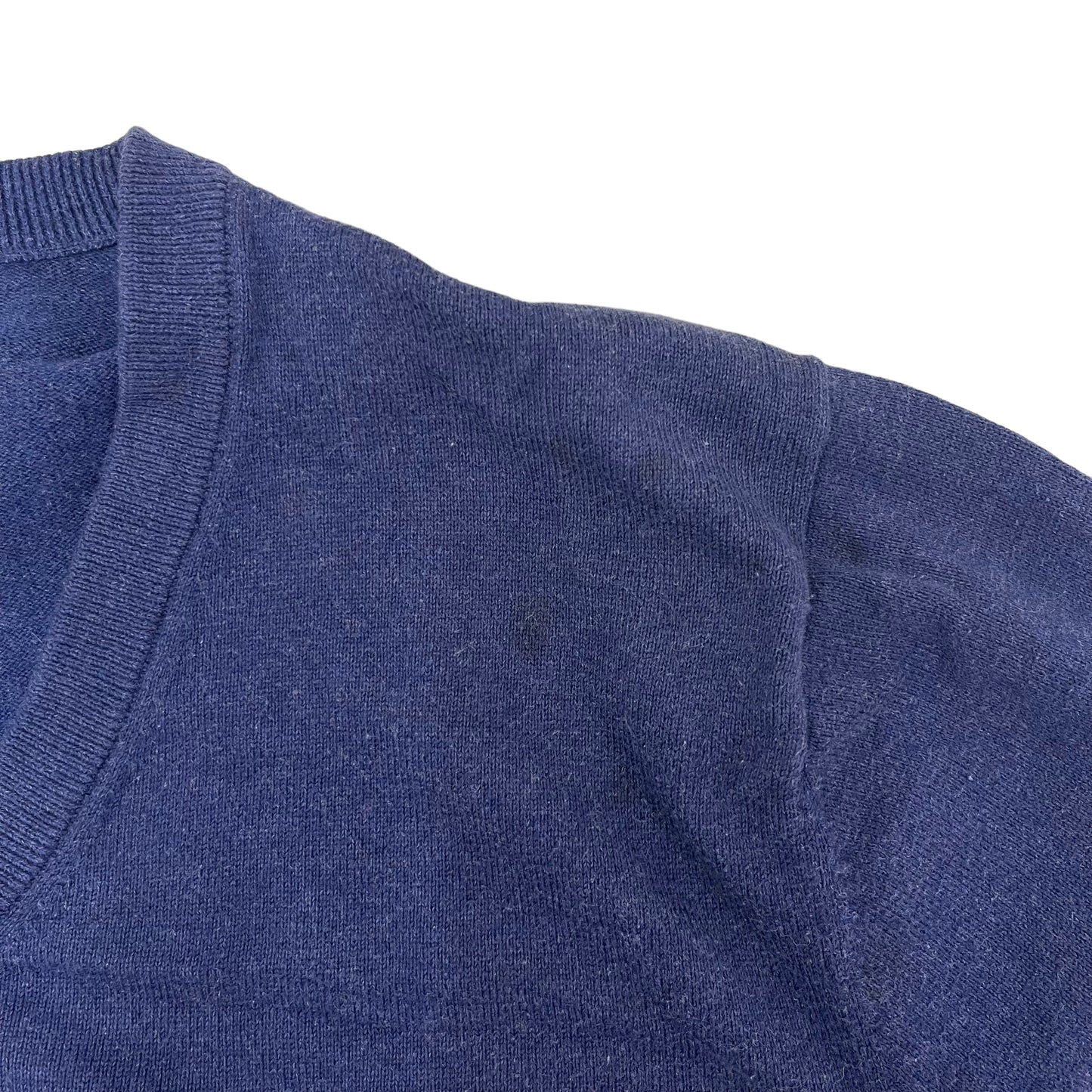 GC464 Brooks Brothers コットン100% ニットトップス トップス プルオーバー Vネック ネイビー メンズ サイズL