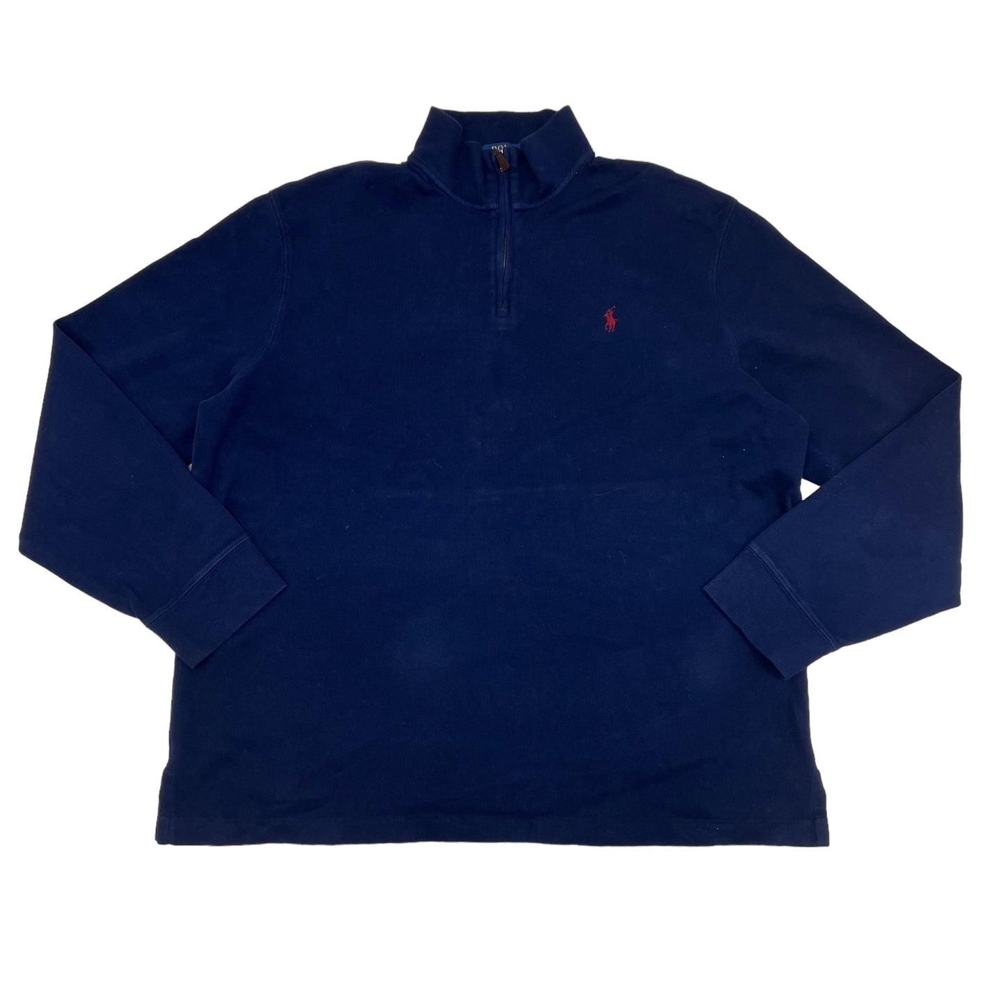 GM215 POLO RALPH LAUREN ポロラルフローレン 長袖 ハーフジップアップ トップス プルオーバー ネイビー系 メンズ XL