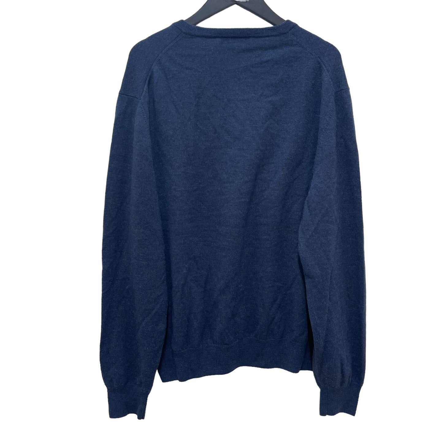 GC467 Brooks Brothers ニットトップス ウールニット プルオーバー Vネック ネイビー メンズ サイズXXL