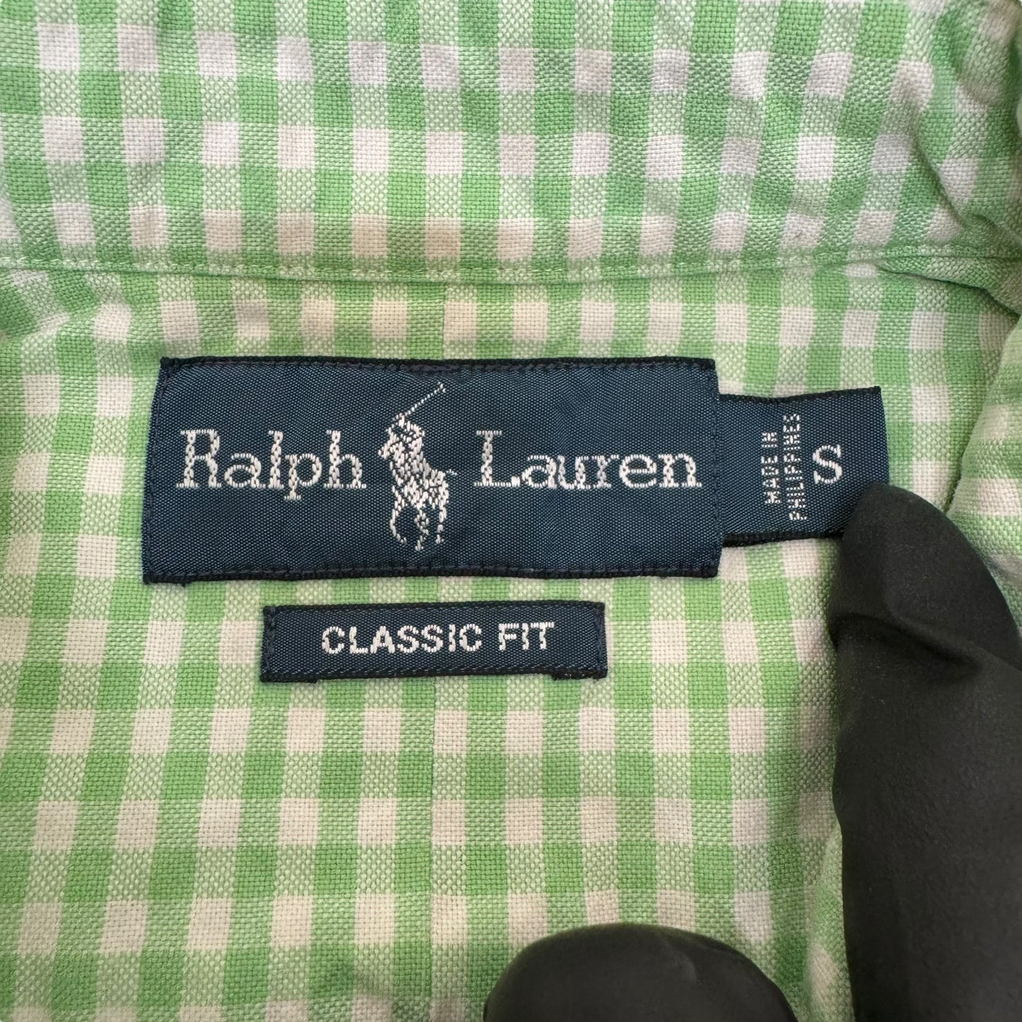 GC840 RALPH LAUREN ラルフローレン チェックシャツ シャツ デザインシャツ 長袖 ライトグリーン メンズ サイズS