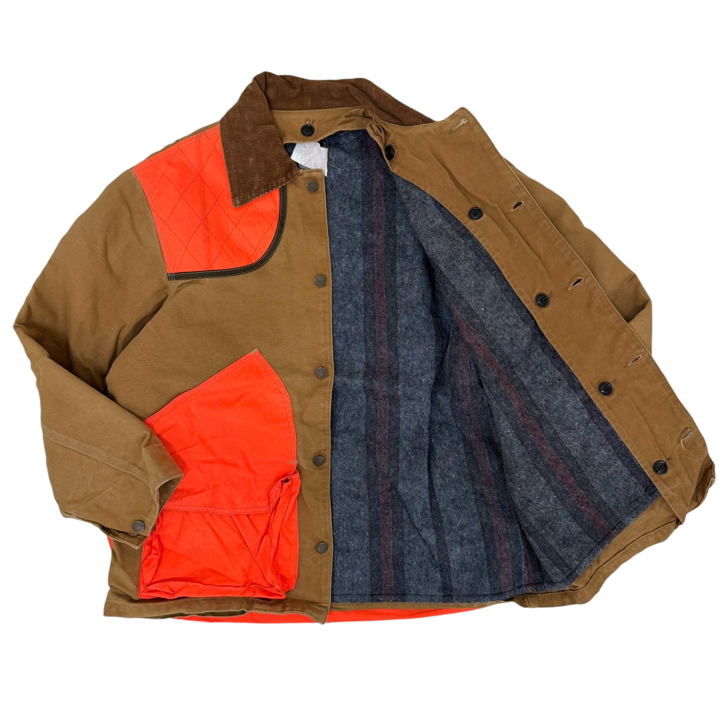 GC930 Carhartt カーハート ハンティングジャケット ダック地 襟元コーデュロイ ジャケット 上着 羽織り ブラウン系 メンズ サイズXL