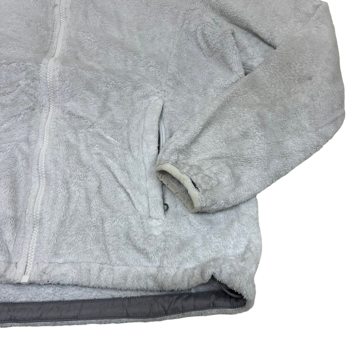 GM394 THE NORTH FACE ザノースフェイス 長袖 フリース ジップアップ ジャケット 上着 羽織り トップス ホワイト系 レディース L