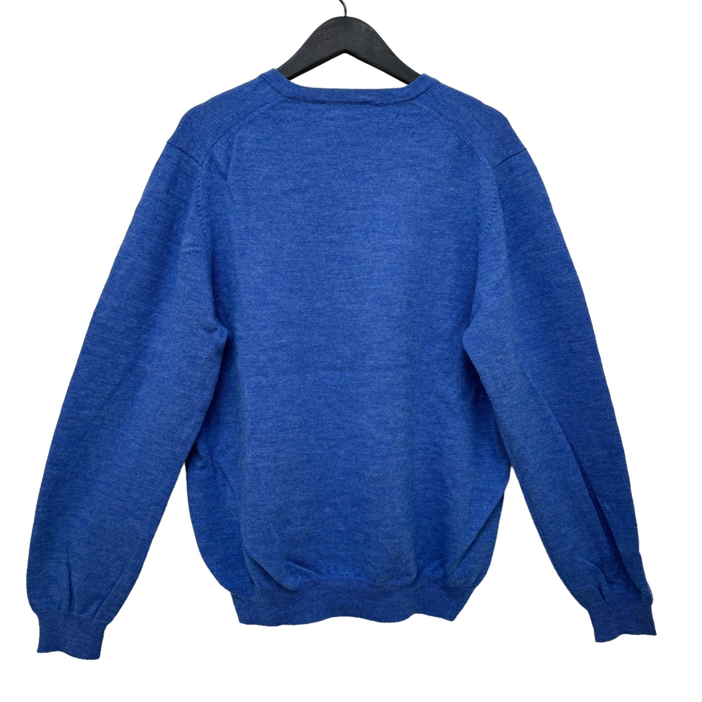 GC844 BROOKS BROTHERS ブルックスブラザーズ セーター ニット Vネック プルオーバー ウール インディゴブルー メンズ サイズL