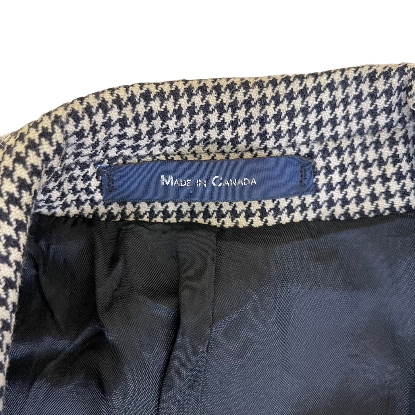 GC449 CHAPS RALPH LAUREN ウール100% テーラードジャケット デザインジャケット ジャケット 千鳥格子柄 ブラック系 メンズ