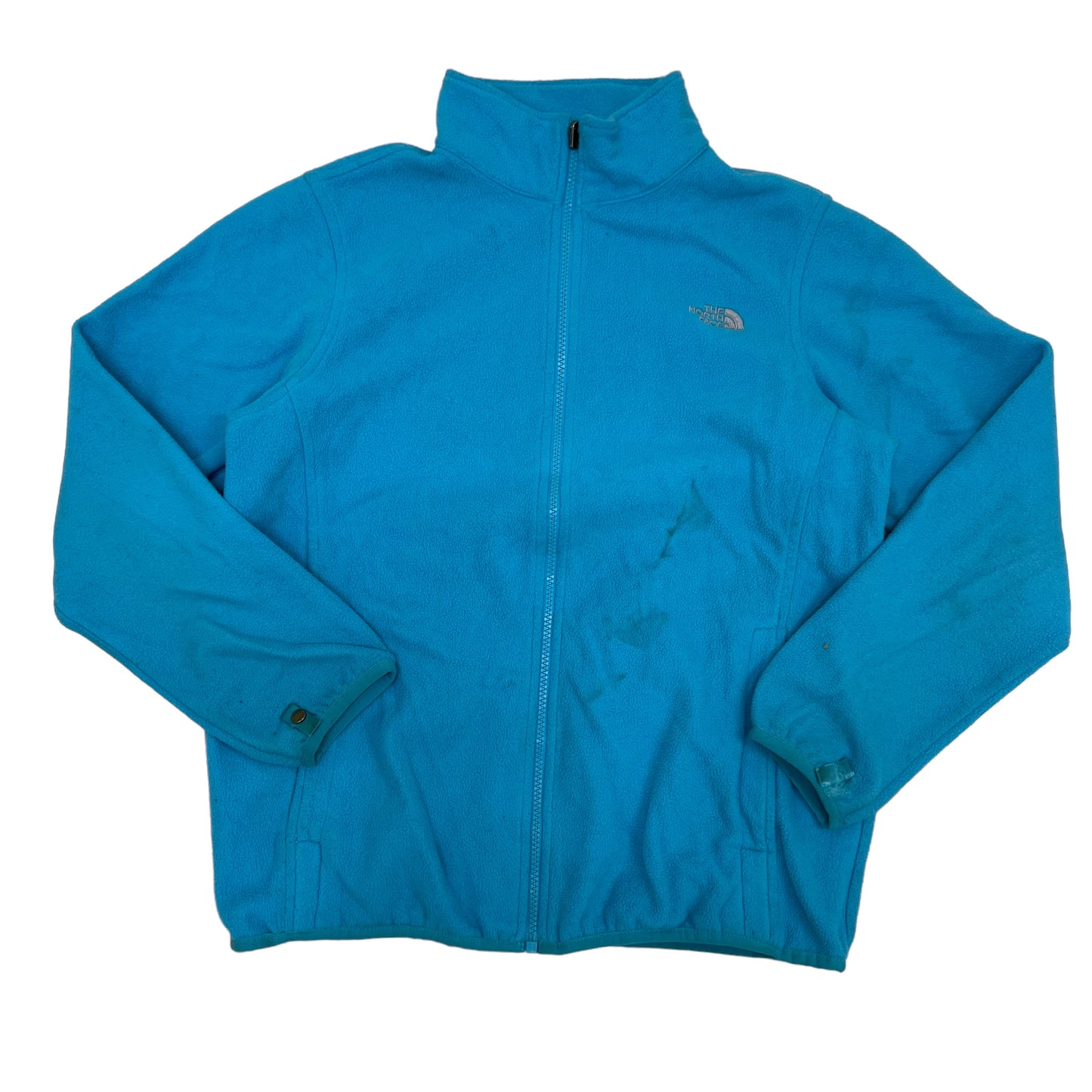 GM367 THE NORTH FACE ザノースフェイス 長袖 ジップアップ フリース ジャケット 上着 羽織り トップス 水色 キッズ 子供服 XL