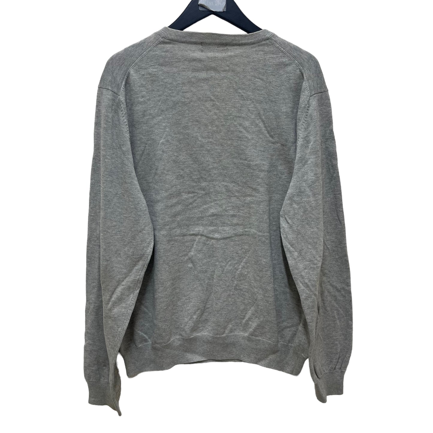 GC468 Brooks Brothers ニットトップス コットン100% プルオーバー Vネック グレー メンズ