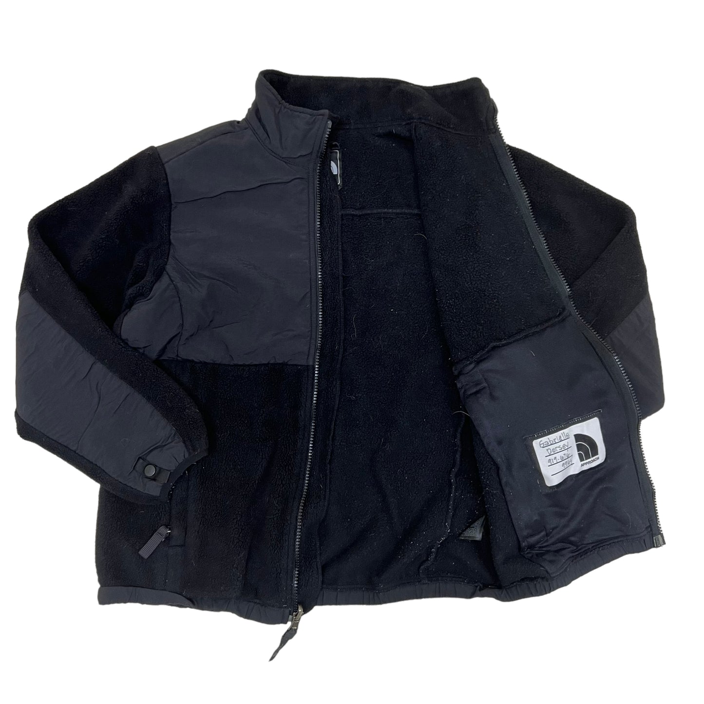 GM386 THE NORTH FACE ザノースフェイス 長袖 ジップアップ フリース ジャケット 上着 羽織り トップス ブラック キッズ 子供服 L
