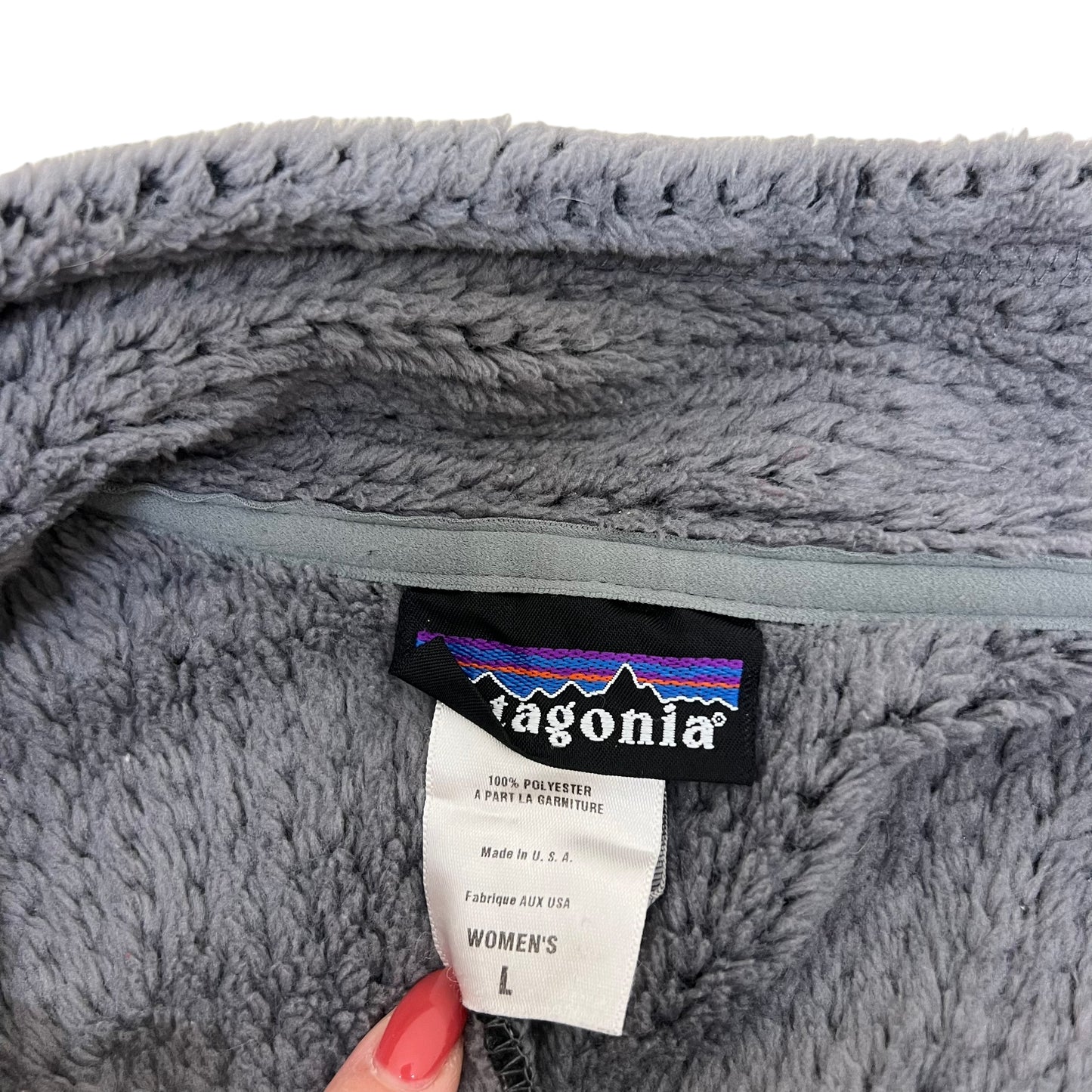 GM293 patagonia パタゴニア 長袖 ジップアップ フリース ジャケット 上着 羽織り トップス ブラック レディース L