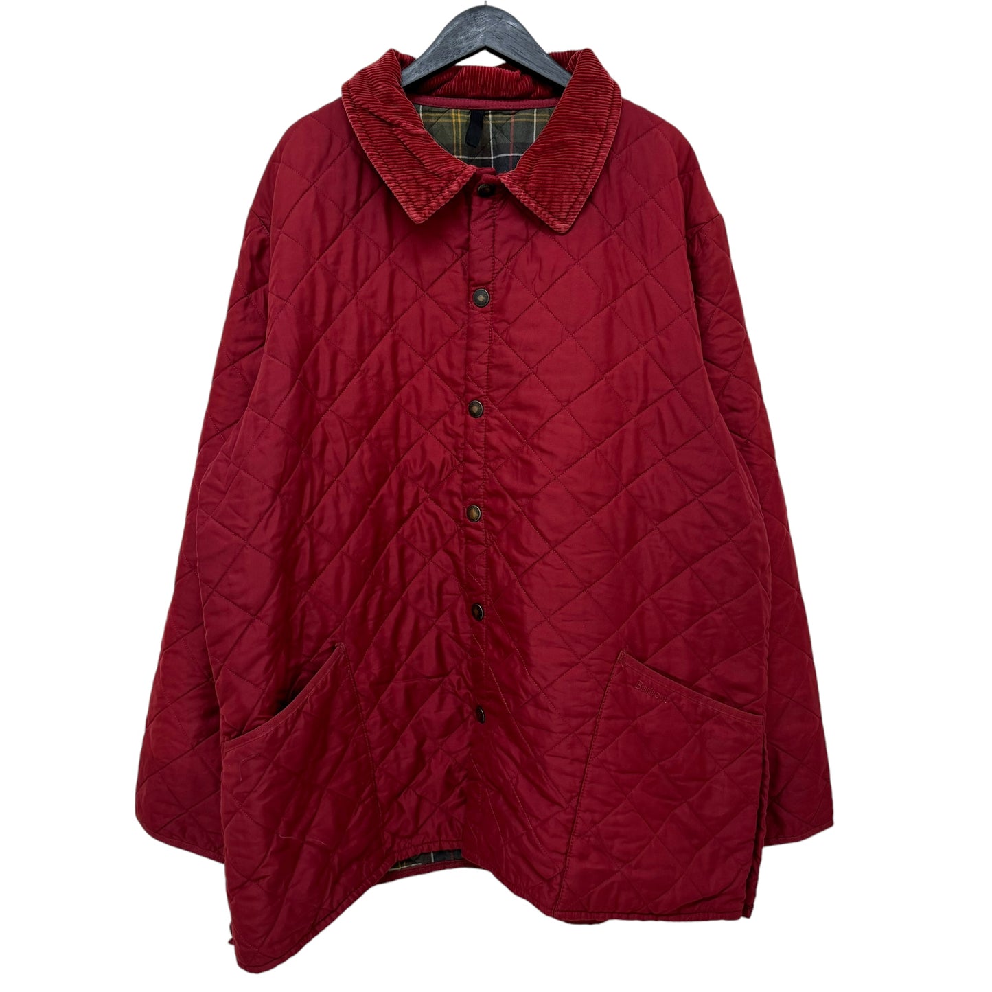 GC938 Barbour バブアー キルティングジャケット ジャケット 襟元コーデュロイ 上着 トップス 羽織り ボルドー メンズ