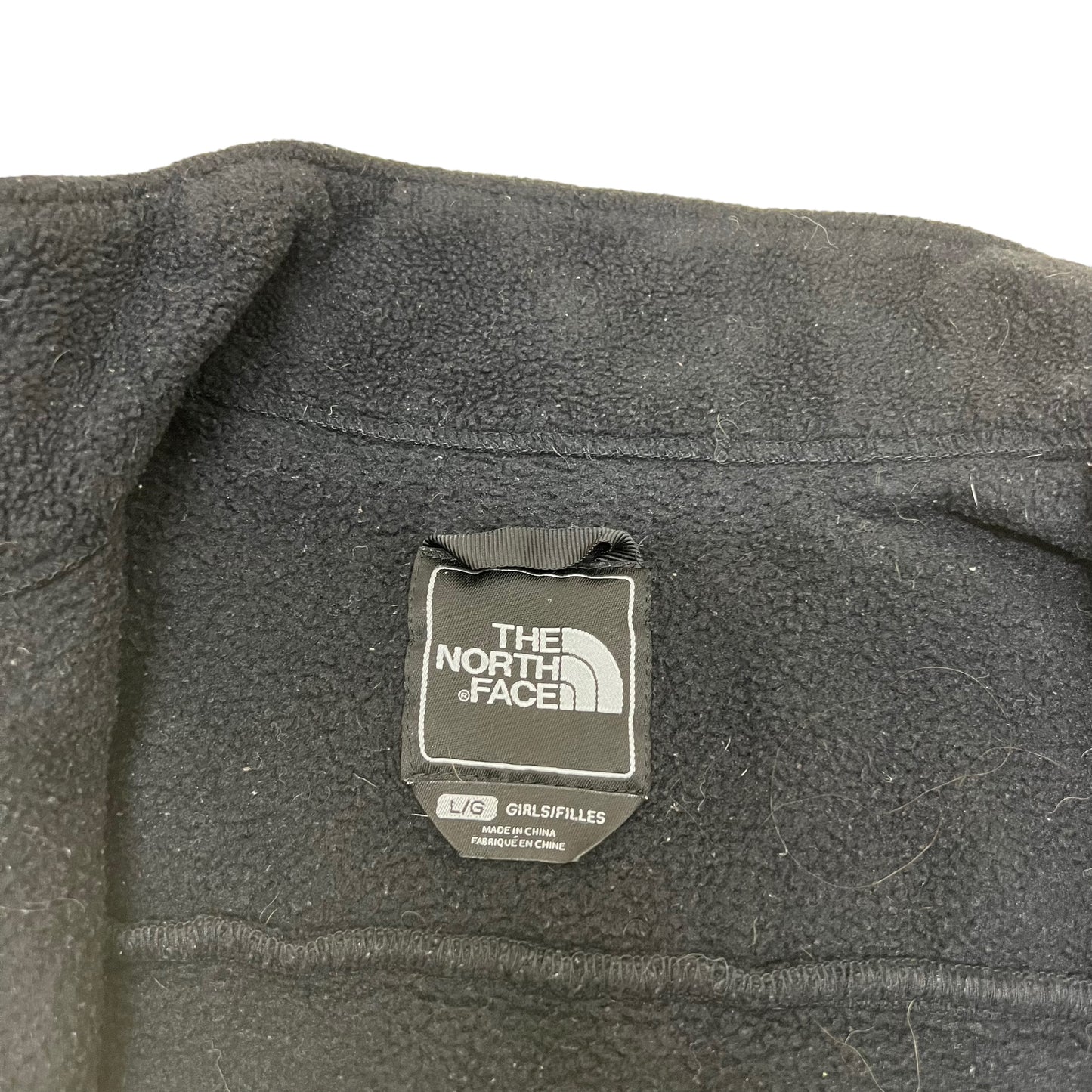 GM386 THE NORTH FACE ザノースフェイス 長袖 ジップアップ フリース ジャケット 上着 羽織り トップス ブラック キッズ 子供服 L