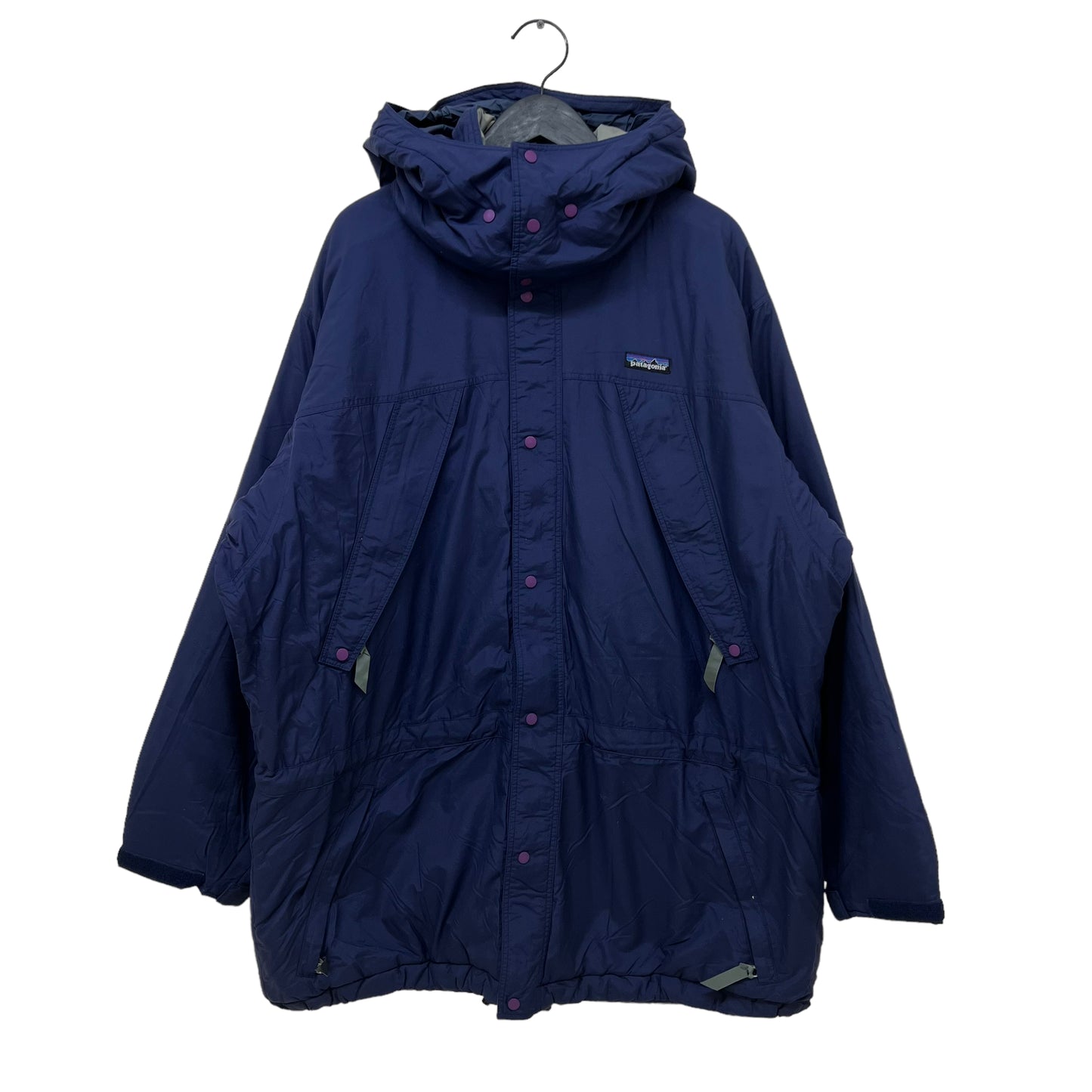 GM156 patagonia パタゴニア 長袖 ジップアップ 中綿 ジャケット 上着 羽織り トップス ネイビー系 メンズ L
