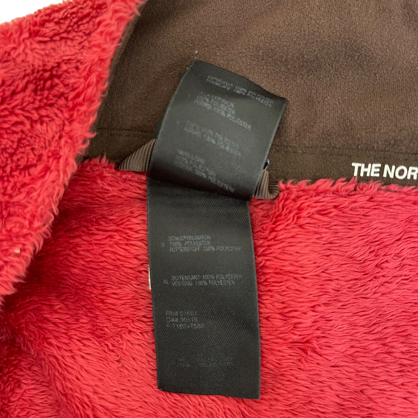 GC248 THE NORTH FACE フリーストップス トップス 裏ボア レッド レディース サイズM