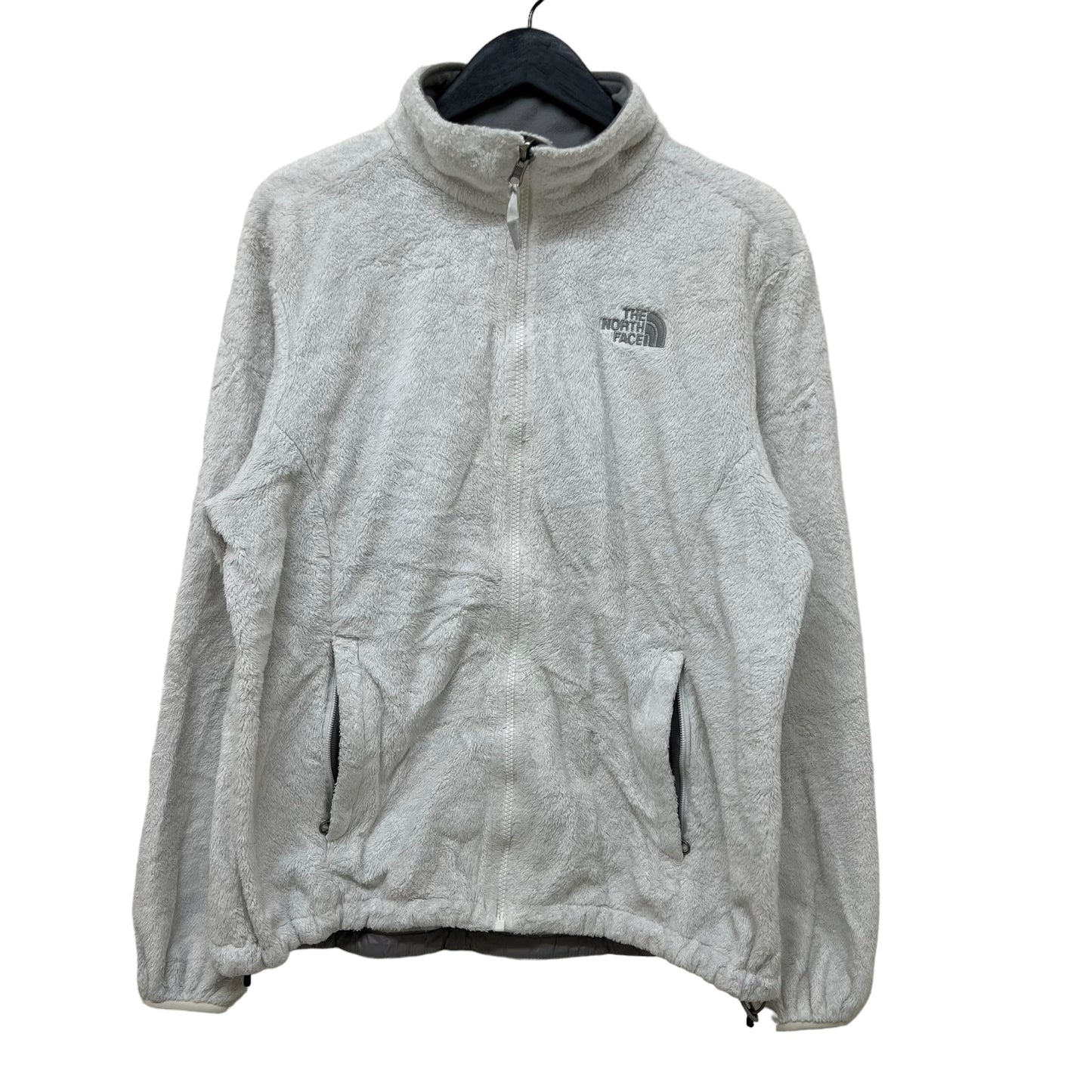 GM394 THE NORTH FACE ザノースフェイス 長袖 フリース ジップアップ ジャケット 上着 羽織り トップス ホワイト系 レディース L