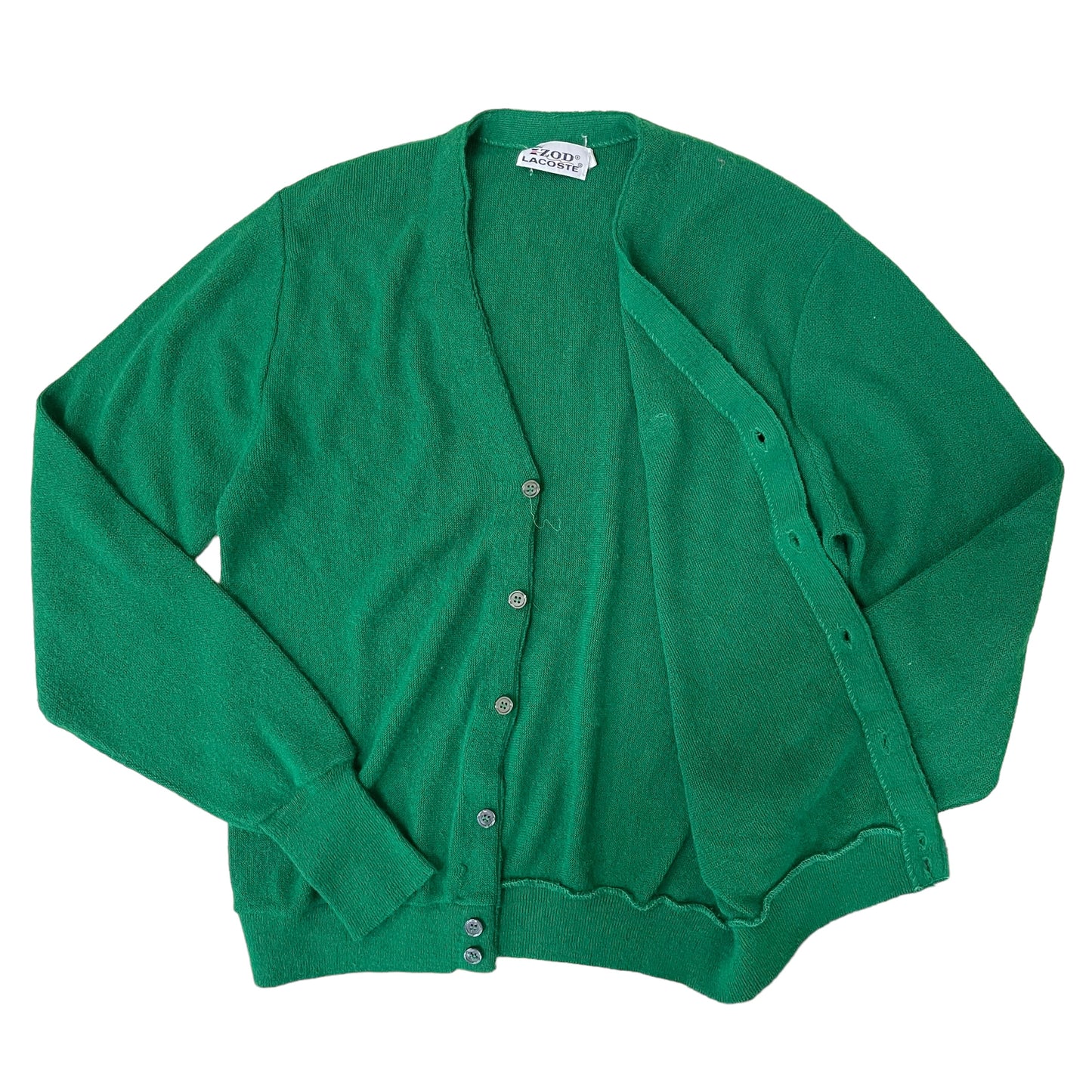 GC414 LACOSTE IZOD カーディガン 羽織り グリーン メンズ サイズL