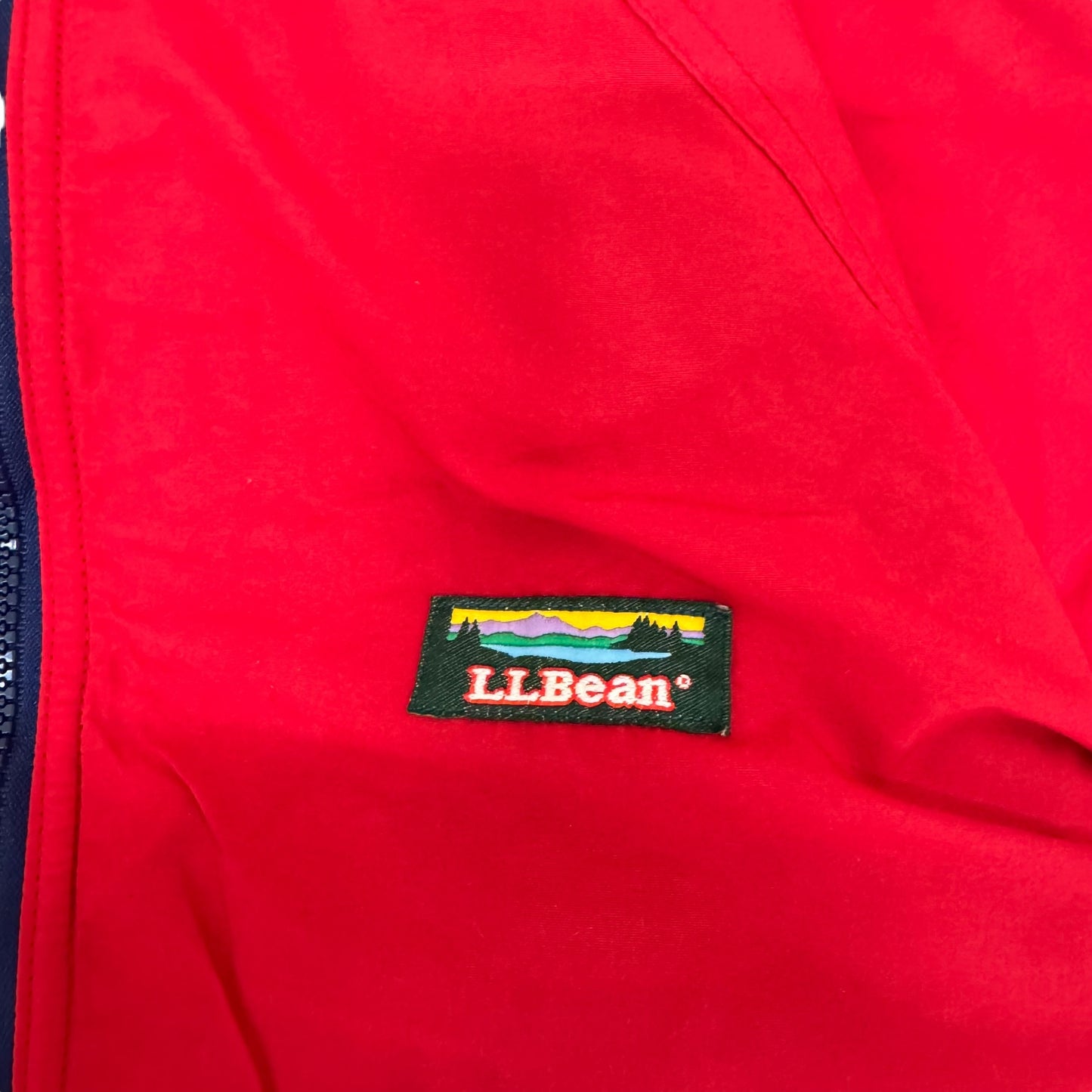GC949 L.L.Bean エルエルビーン ナイロンジャケット ジップアップジャケット ジャケット 裏起毛ジャケット 長袖 羽織り レッド メンズ サイズL