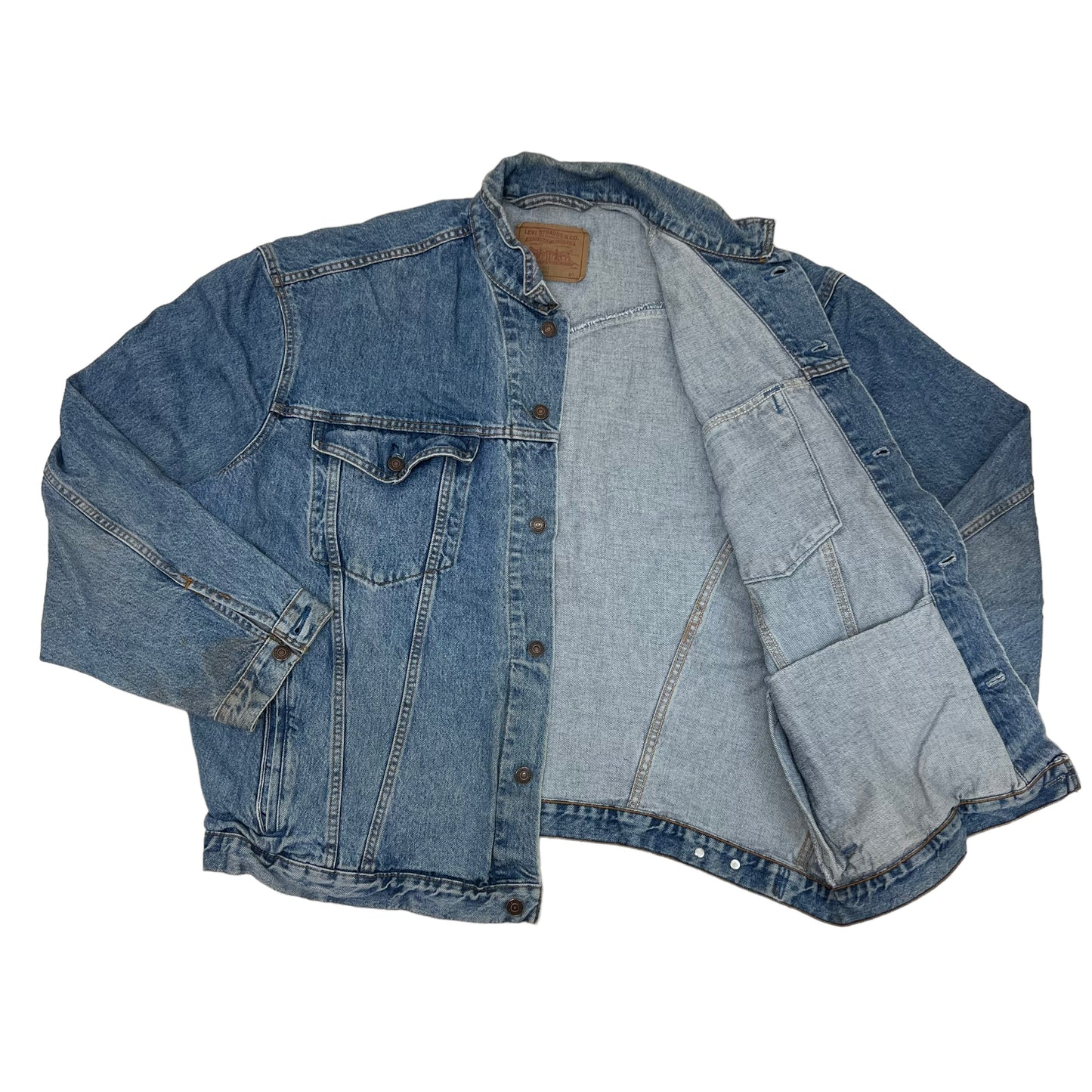 GM174 Levi's リーバイス 長袖 デニムジャケット トップス ブルー系 メンズ 実寸参考