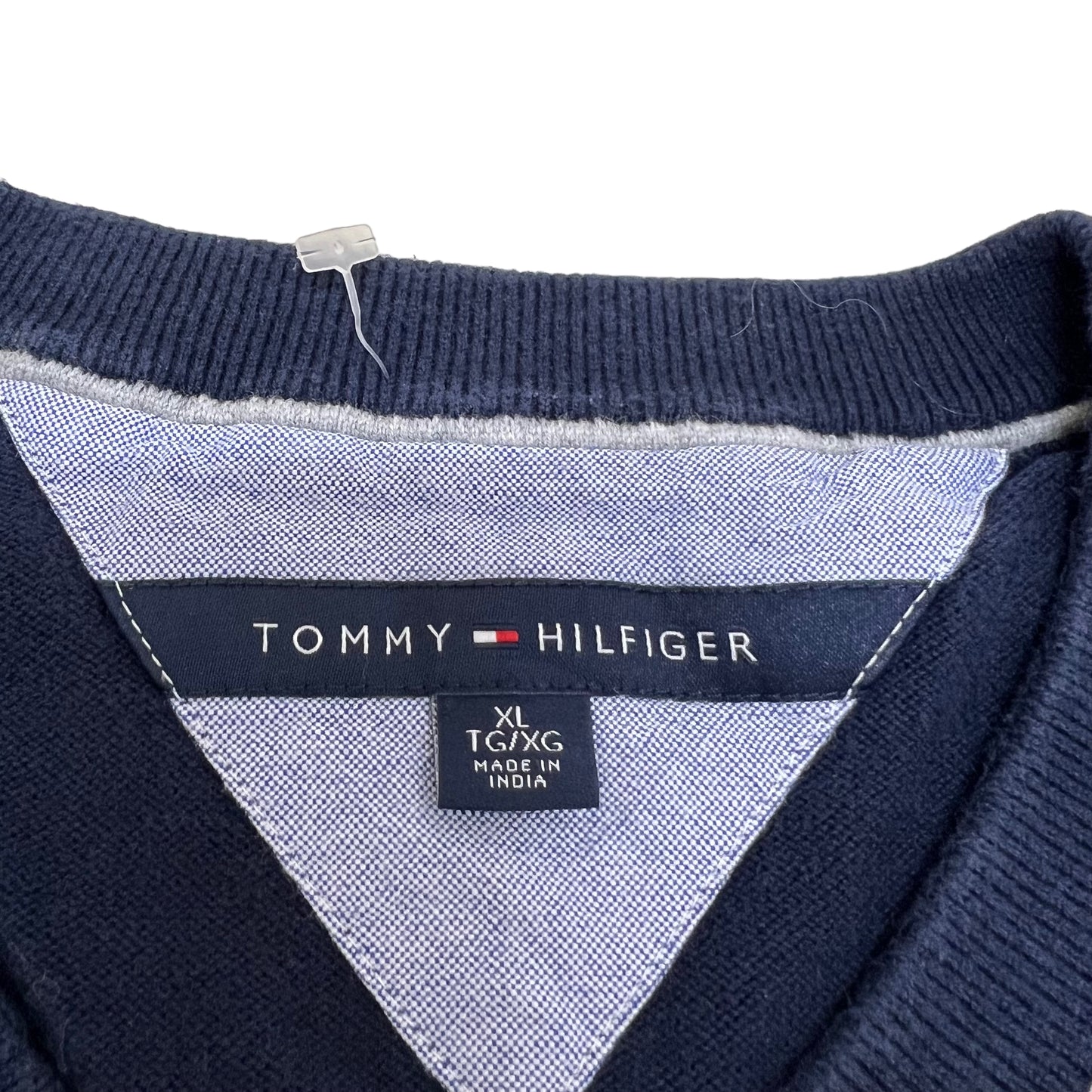 GM16 TOMMY HILFIGER トミーヒルフィガー ニット セーター トップス ネイビー メンズ XL