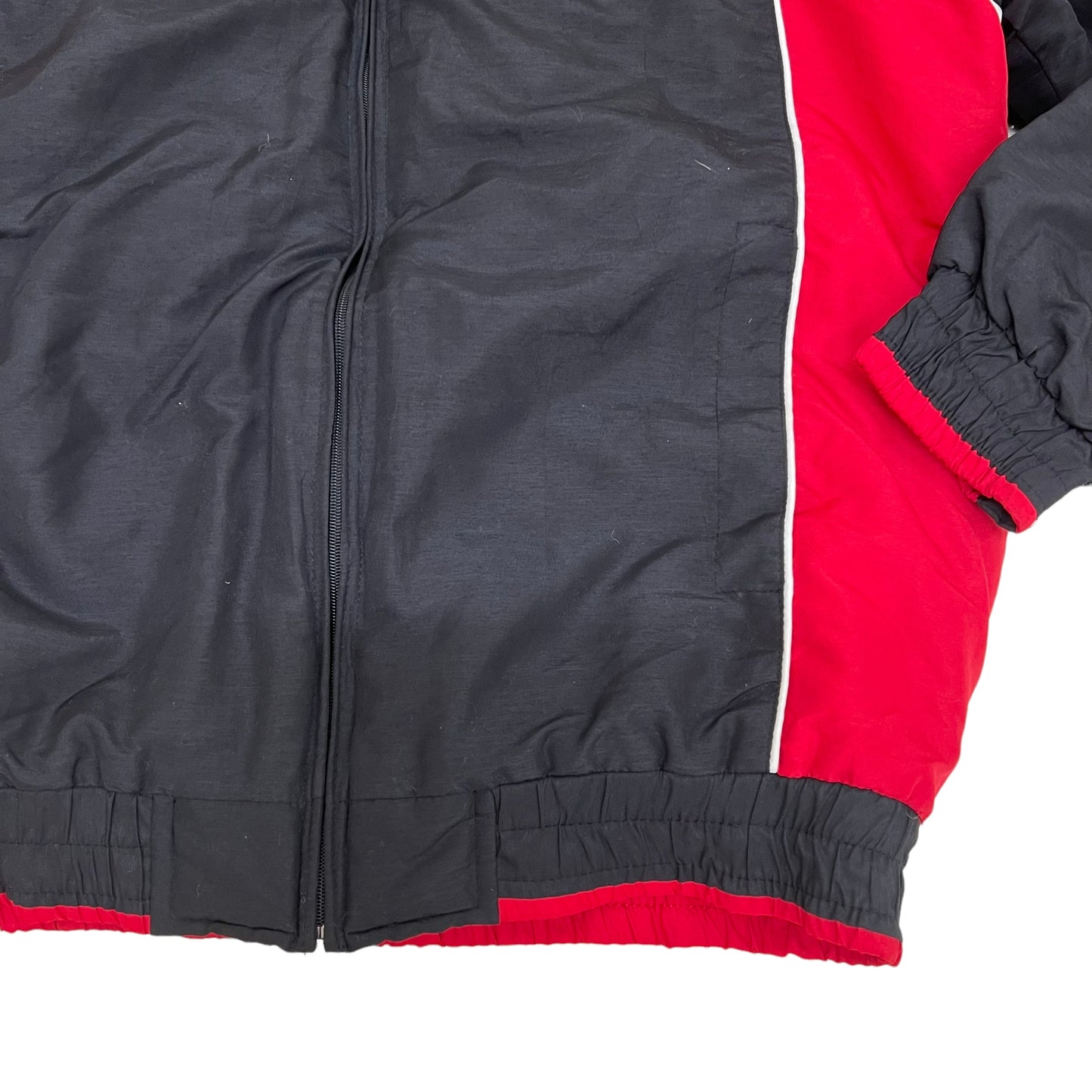 GM198 NHL CHICAGO BLACKHAWKS シカゴ ブラックホークス 長袖 ジップアップ トップス ブラック レッド メンズ M