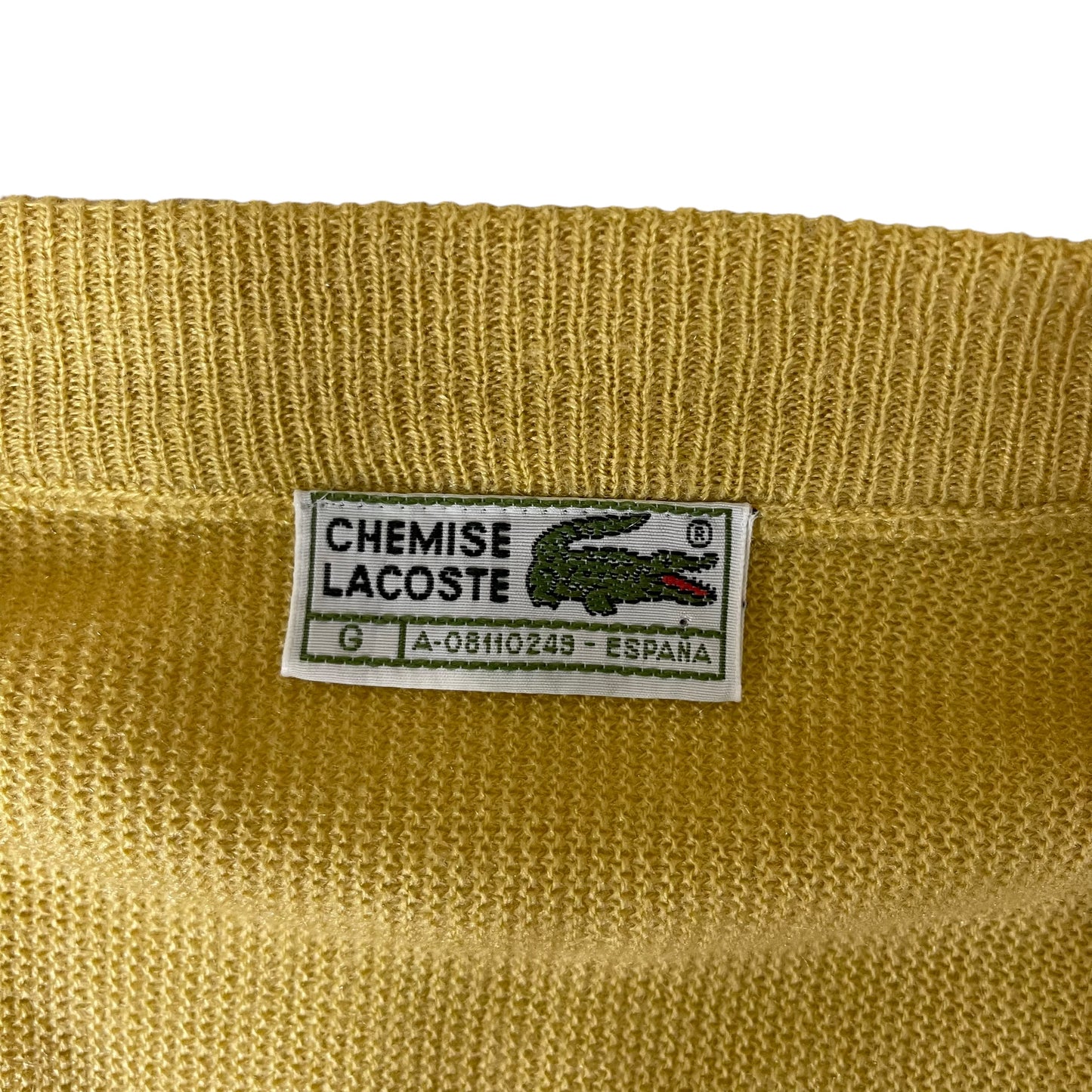 GC416 LACOSTE CHEMISE カーディガン 羽織り イエロー メンズ