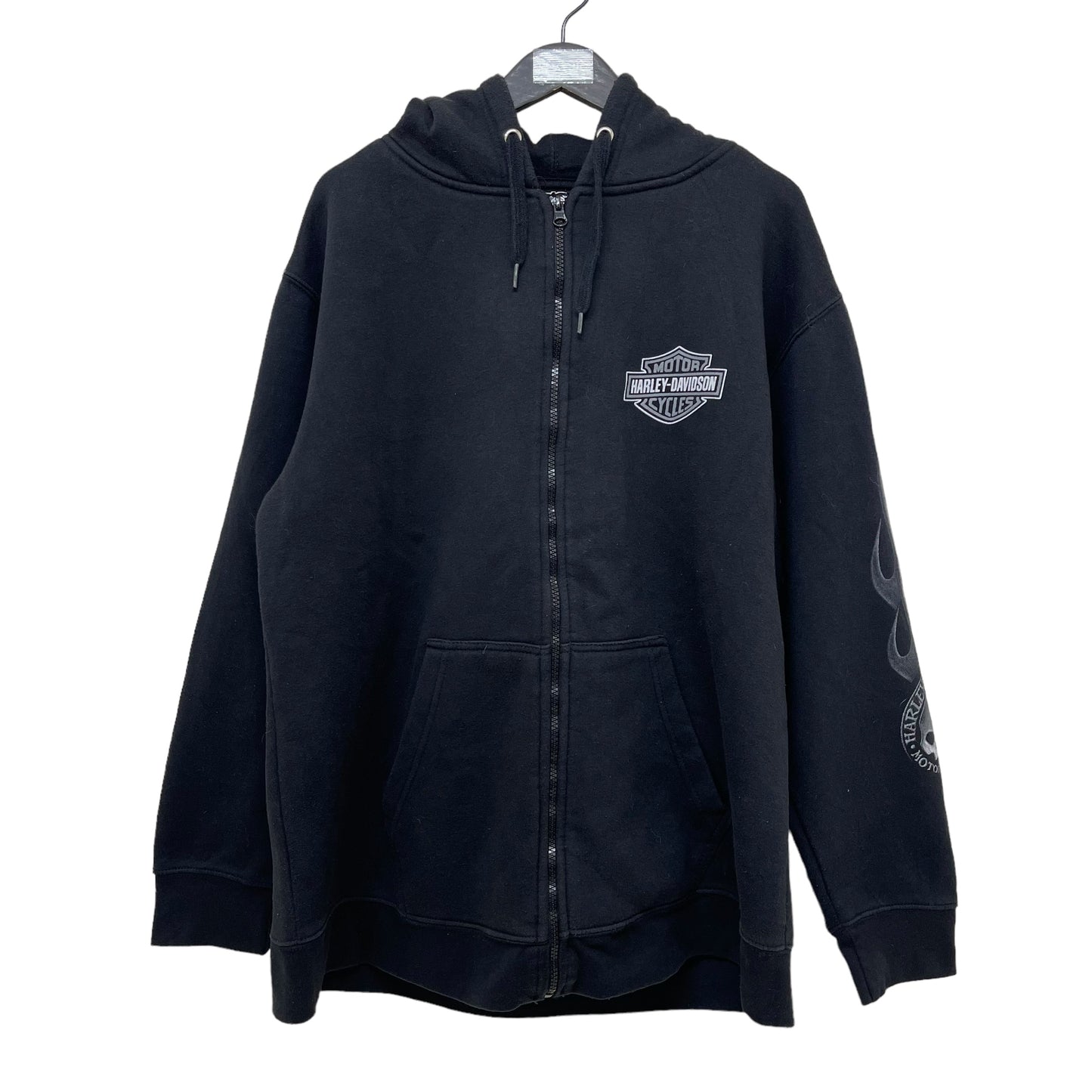 GC214 HARLEY-DAVIDSON ジップアップパーカー パーカー フーディー ブラック メンズ