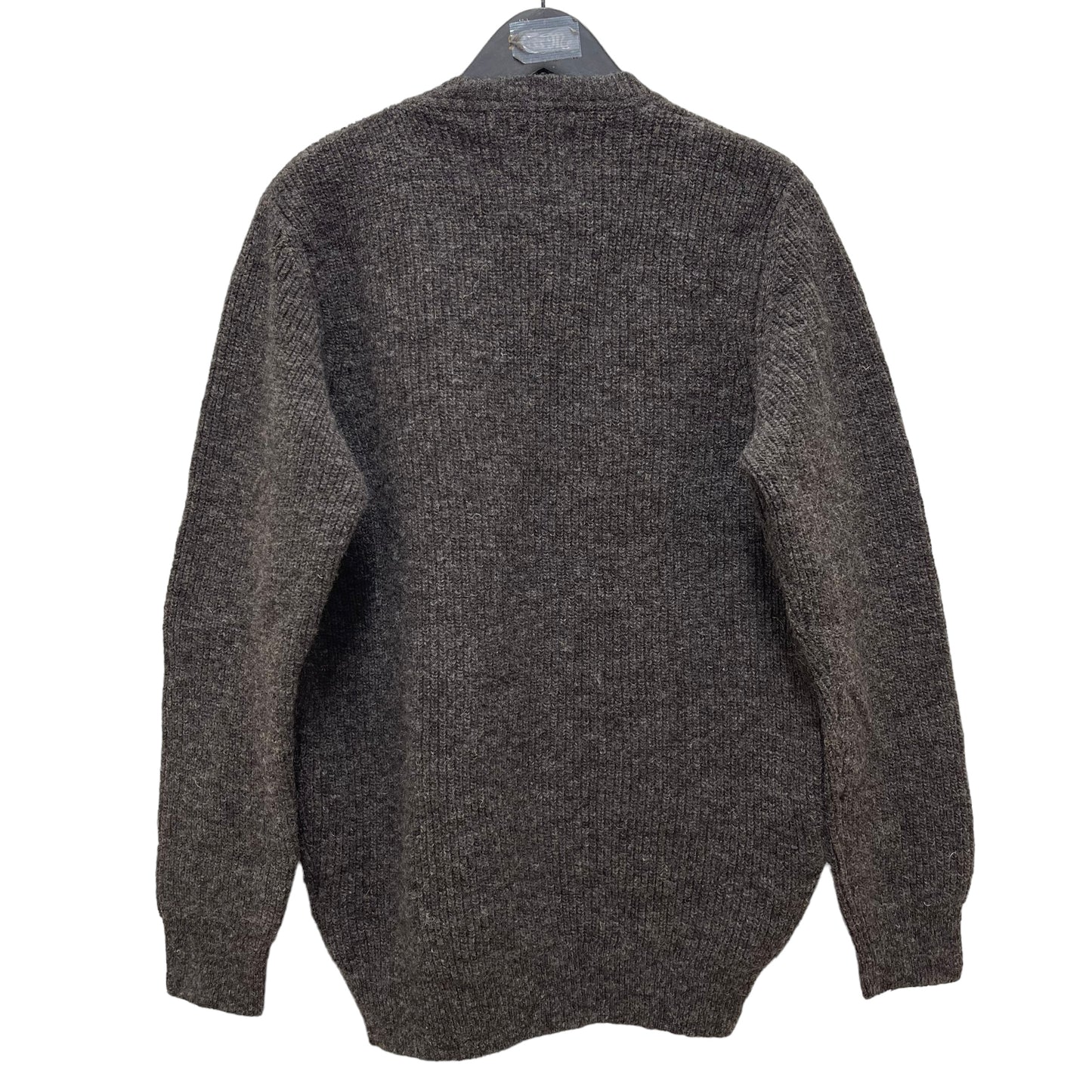 GC176 Barbour ニット セーター トップス プルオーバー ウール100% ブラウン メンズ サイズM