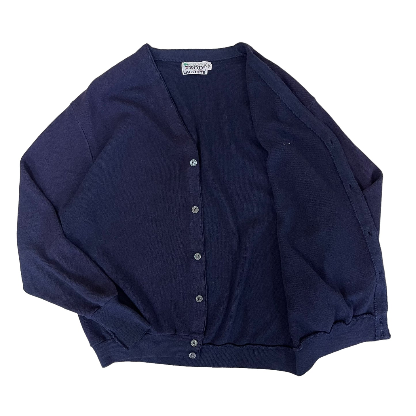 GC415 LACOSTE IZOD カーディガン 羽織り ネイビー メンズ サイズXXL