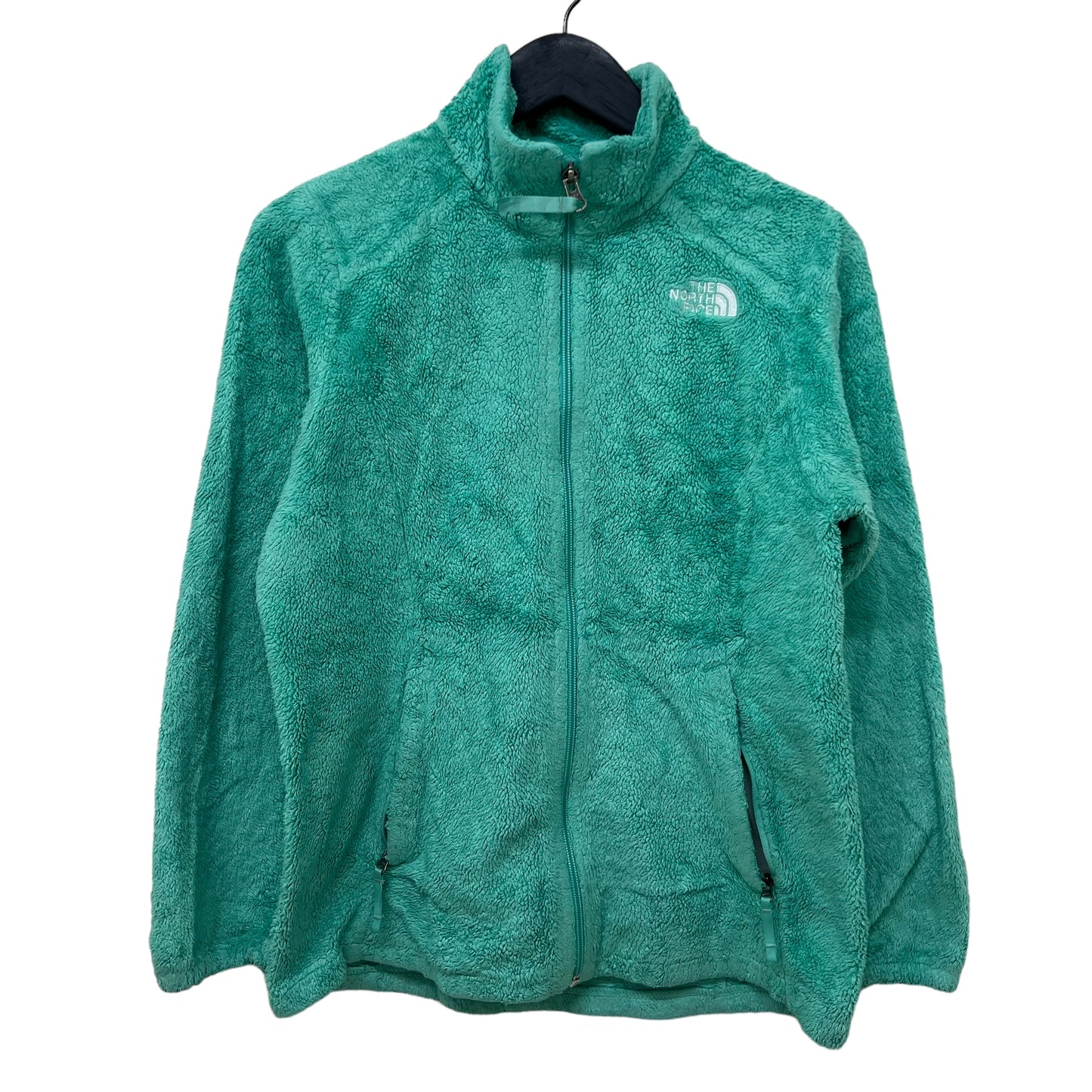 GM364 THE NORTH FACE ザノースフェイス 長袖 ジップアップ フリース ジャケット 上着 羽織り トップス グリーン系 キッズ 子供服 L